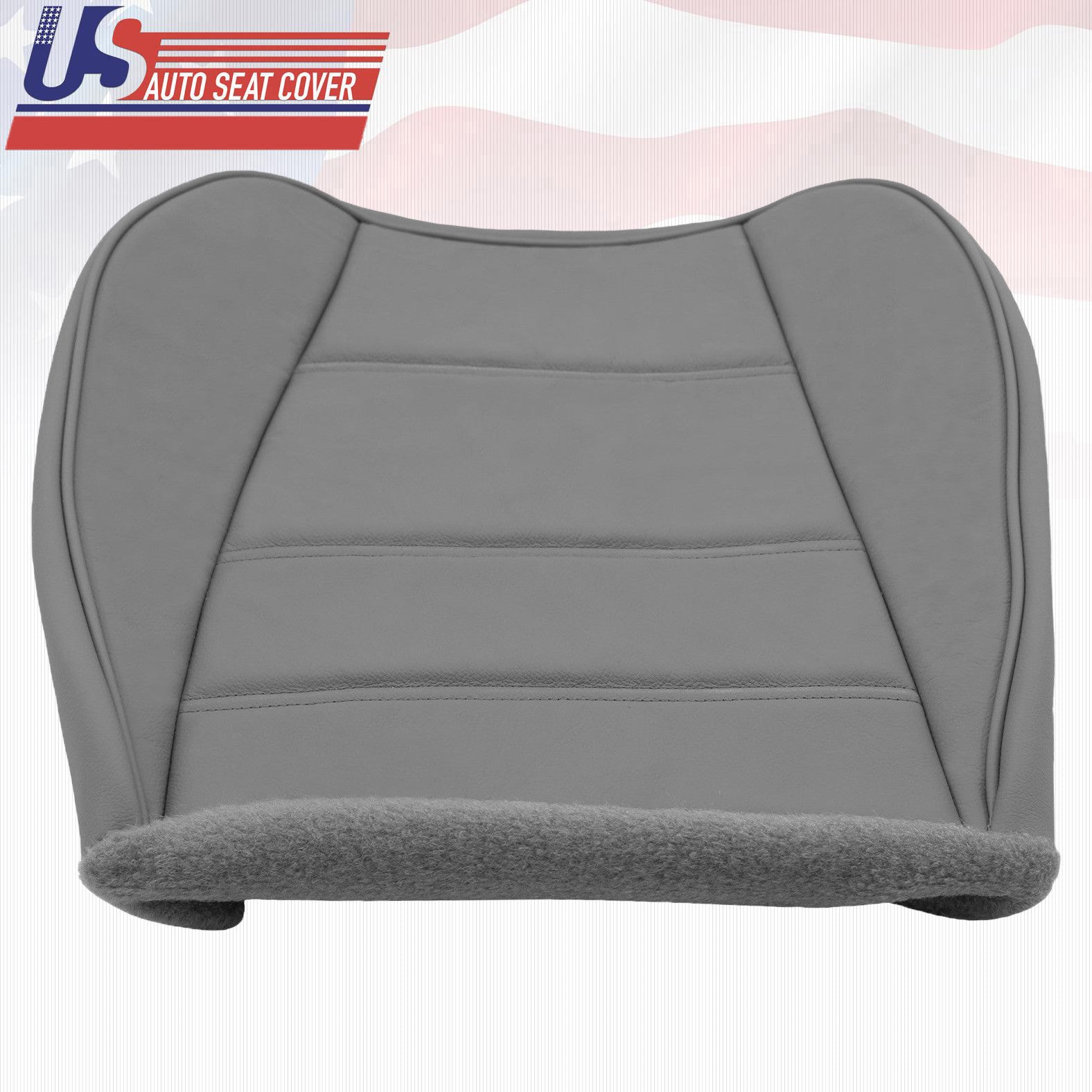 2002 2003 2004 Ford Mustang V6 Front Passenger Bottom Leather Seat Cover Gray