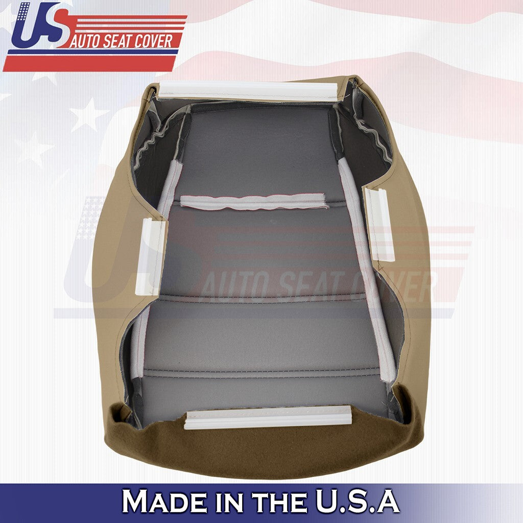 1999-2004 FOR Ford Mustang V6 Passenger Bottom & Top Genuine Leather Cover Tan