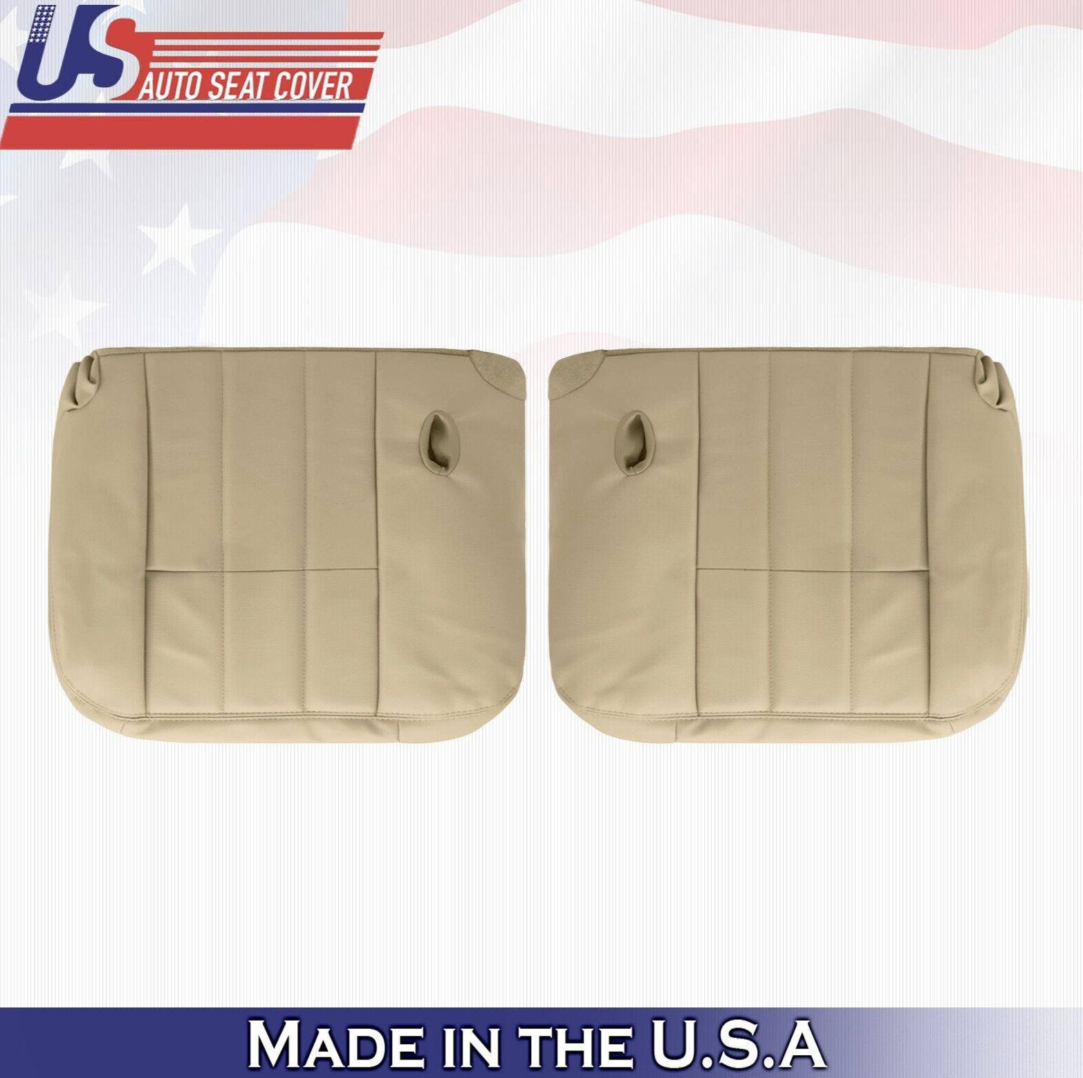2005 2006 For Mercury Grand Marquis Driver & Passenger Bottom Leather Covers Tan