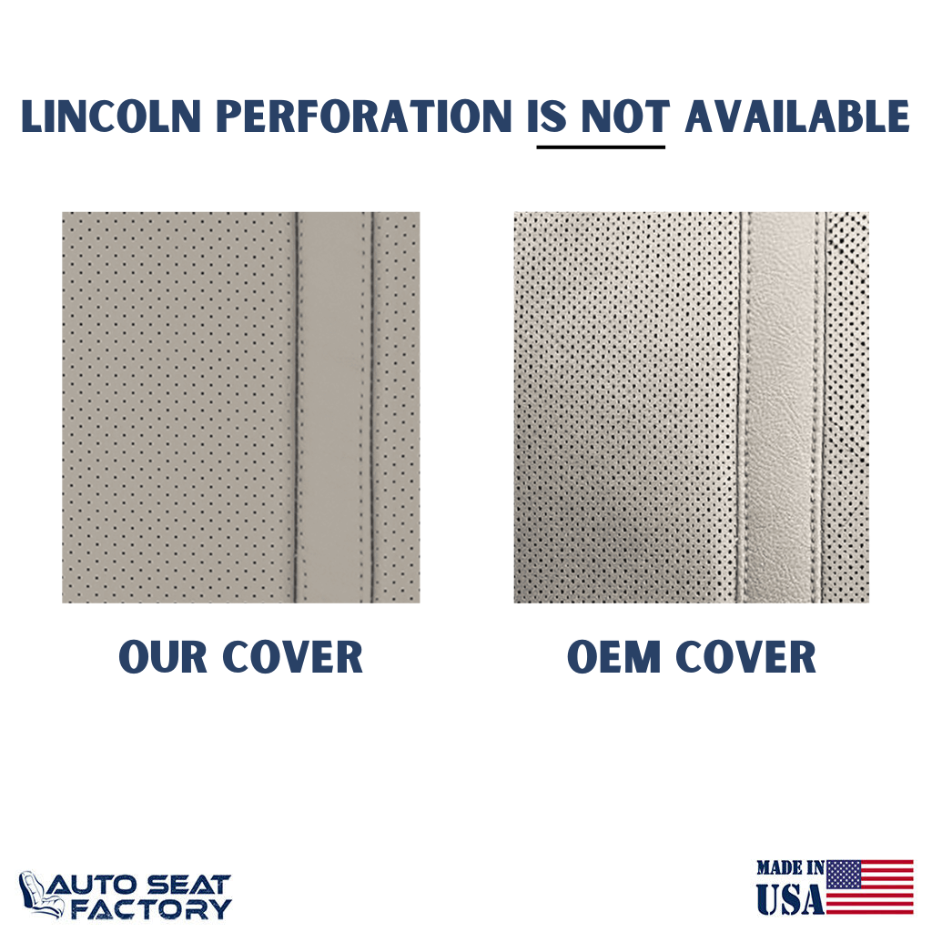 Replacement Fits 2011 - 2015 Lincoln MKX Driver Side Top Perforated Seat Cover