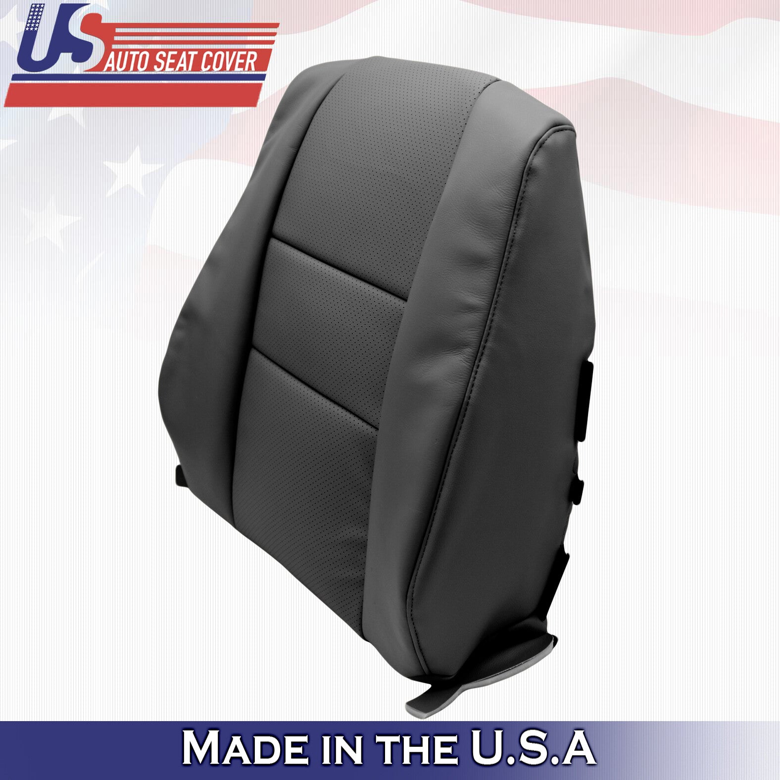 Fits For Acura RL 2005 2006 2007 2008 Front Driver Top Leather Seat Cover Black