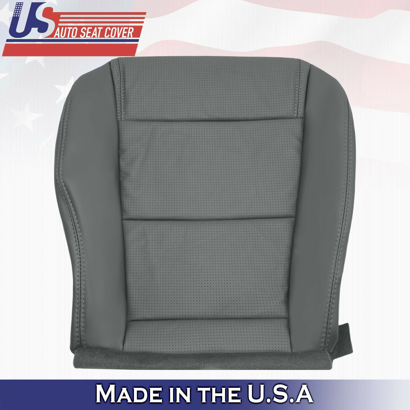 2004 2005 2006 For Acura MDX Passenger Top & Bottom Leather Seat Covers Gray