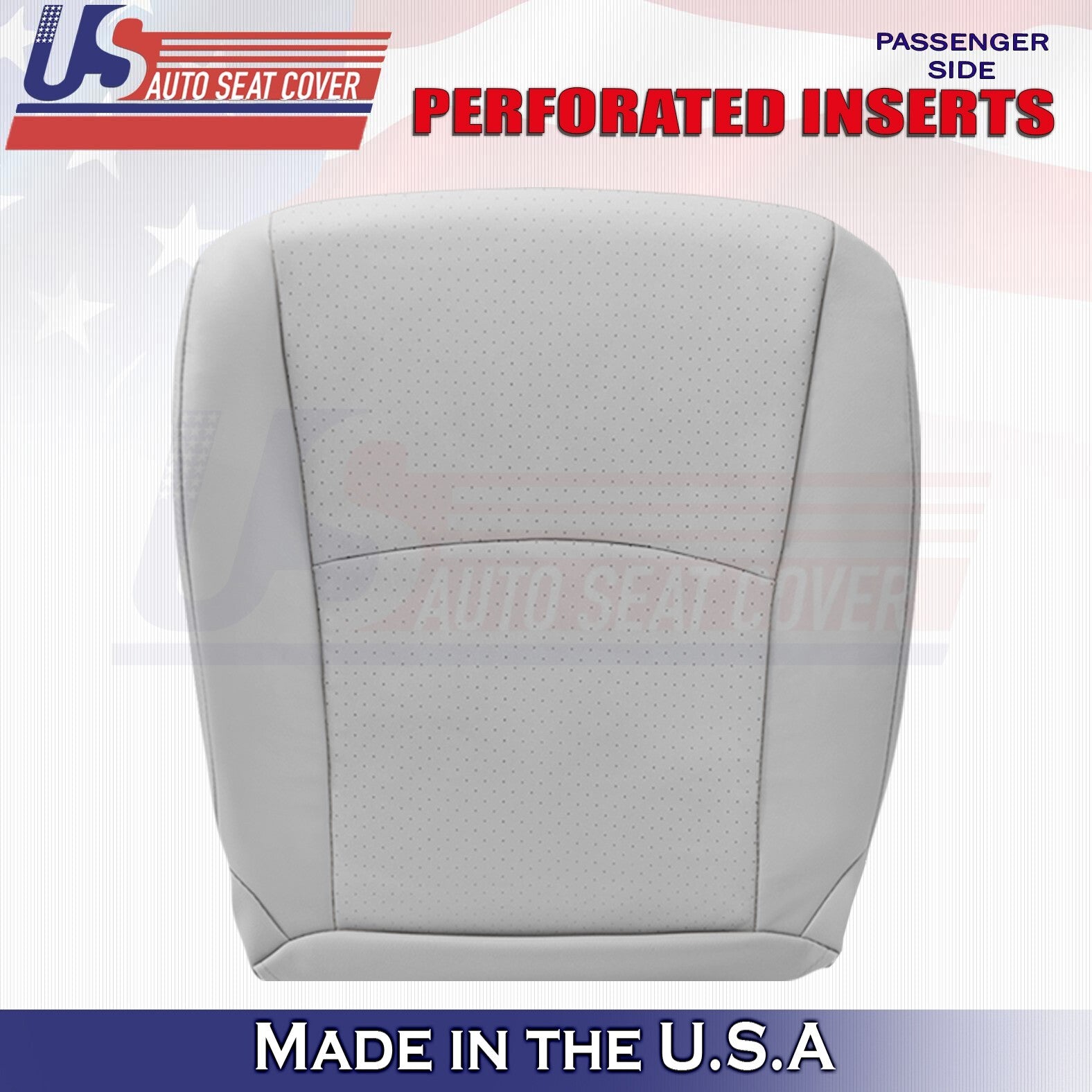 2012 2013 For Toyota Highlander 2x Top & 2x Bottom Perf Leather Seat Covers Gray