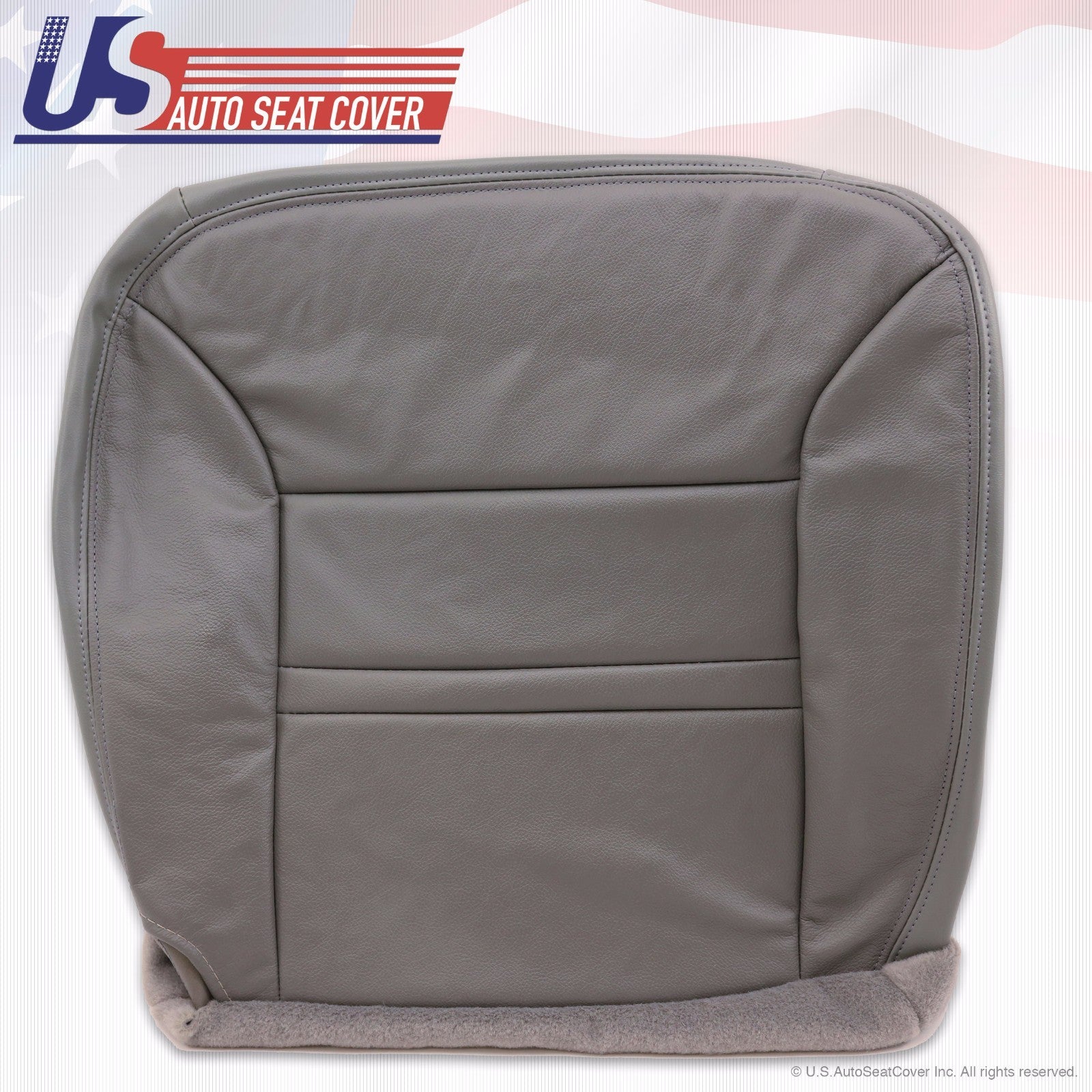 2001 Ford Excursion Limited Passenger Side Bottom Leather Seat Cover Gray