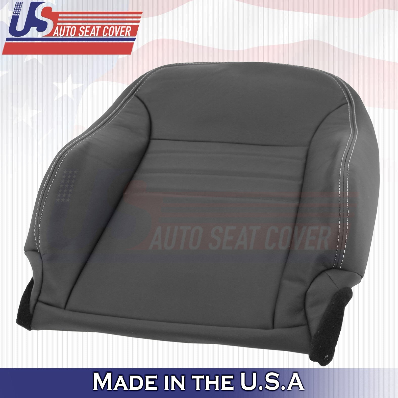 2011 2012 For Dodge Charger SXT Front Passenger Top Leather Seat Cover Black