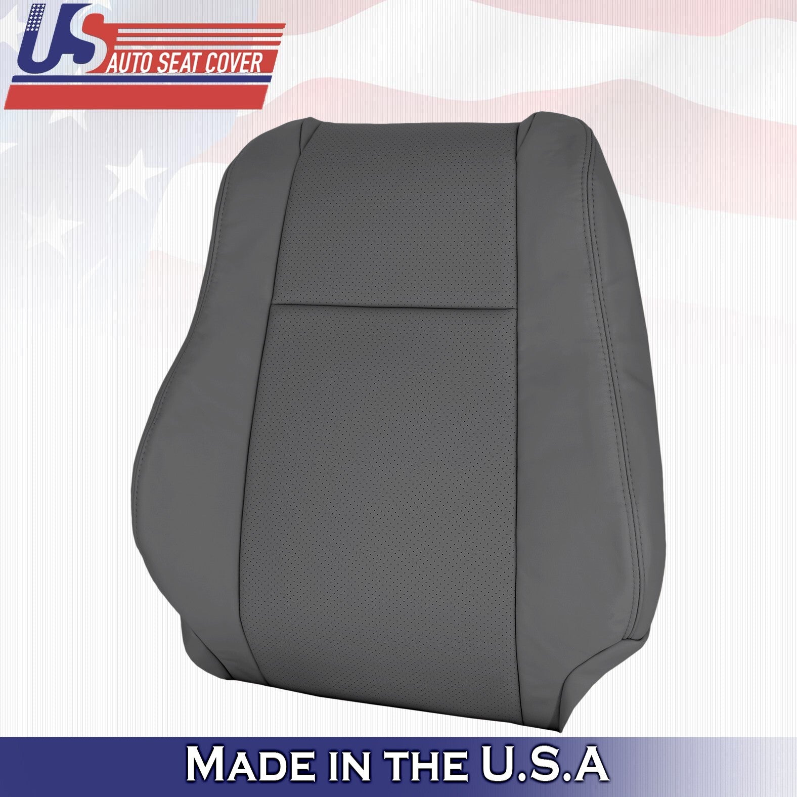 2004- 2005 For Toyota Solara Perforated Leather DriverTop & Bottom Cover Dk Gray