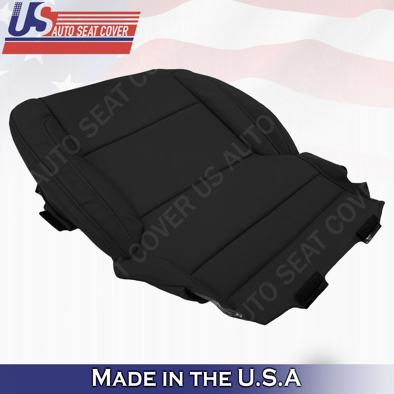 2015-2018 Chevy/GMC Tahoe, Suburban, Driver Bottom Leather Seat Cover Black
