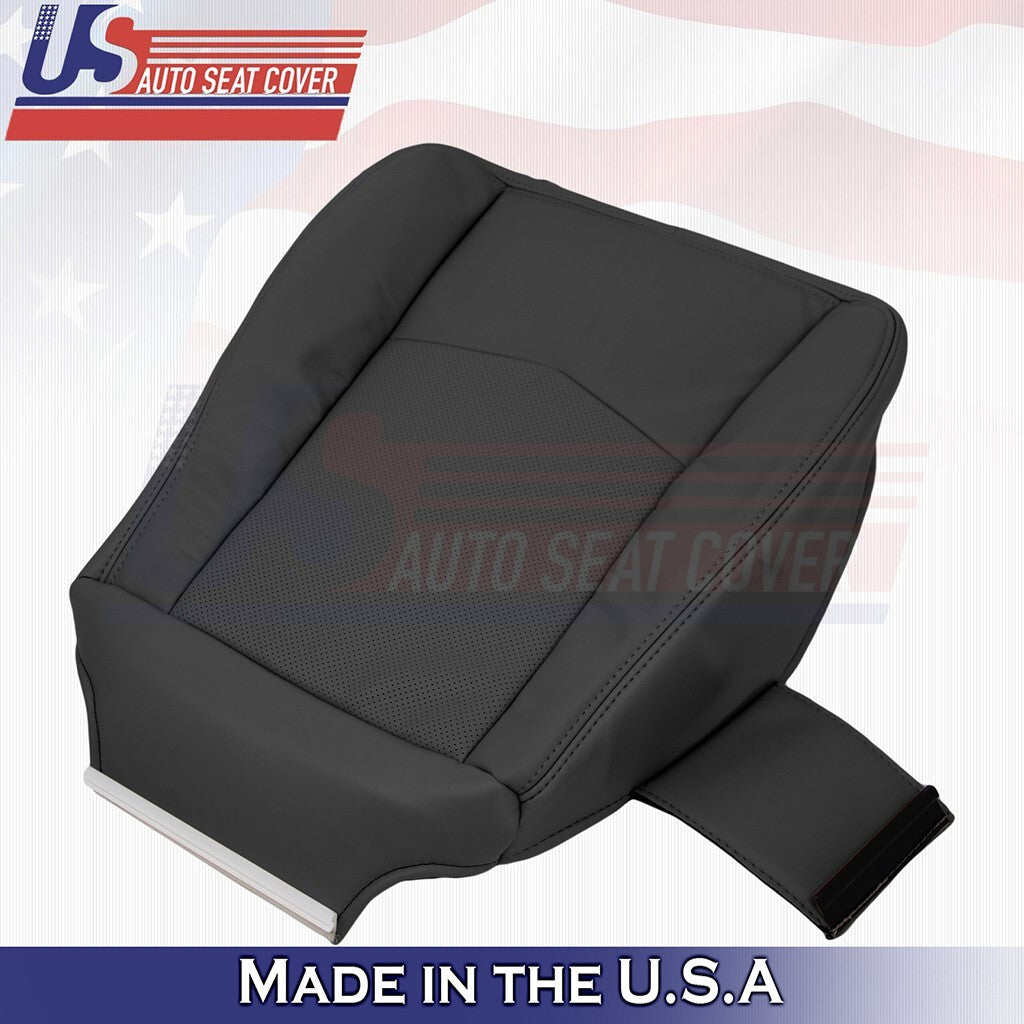 2004 to 2009 Fits Cadillac SRX Driver & Passenger Bottoms Leather Cover Black