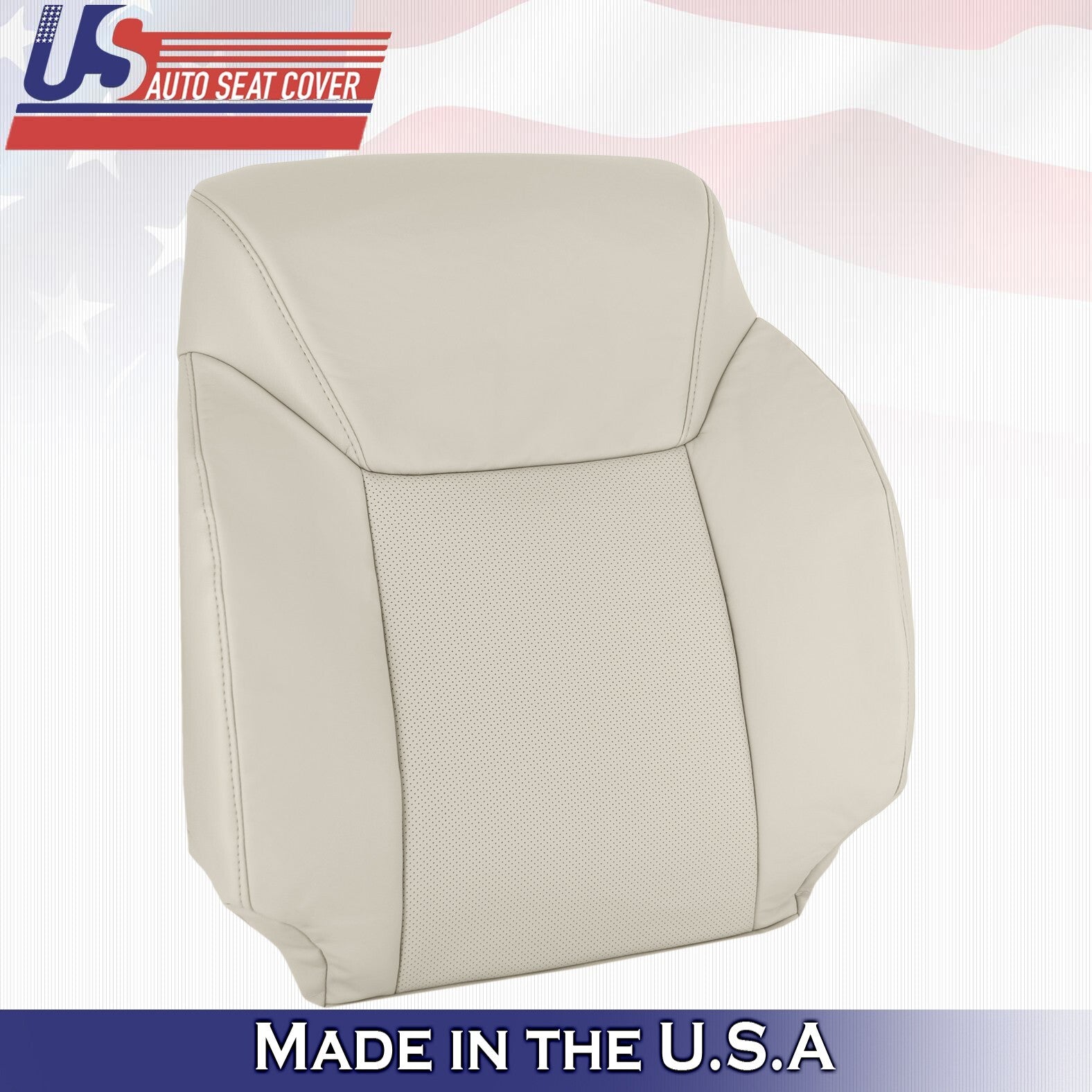 2012 to 2015 For Lexus LX570 Driver Top & Bottom Leather w/ Perf Covers Lt Tan