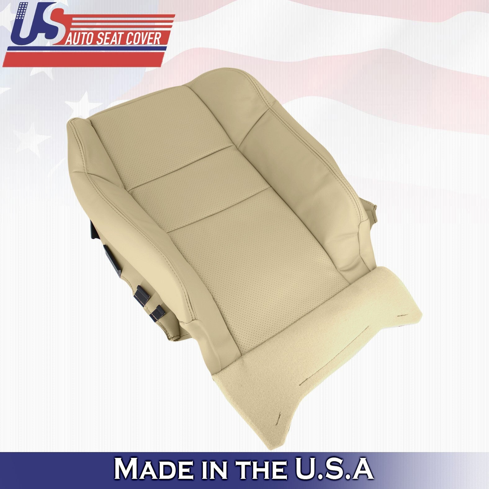 2011 2012 For Acura RDX Passenger Top & Bottom Synthetic Perf Leather Covers Tan