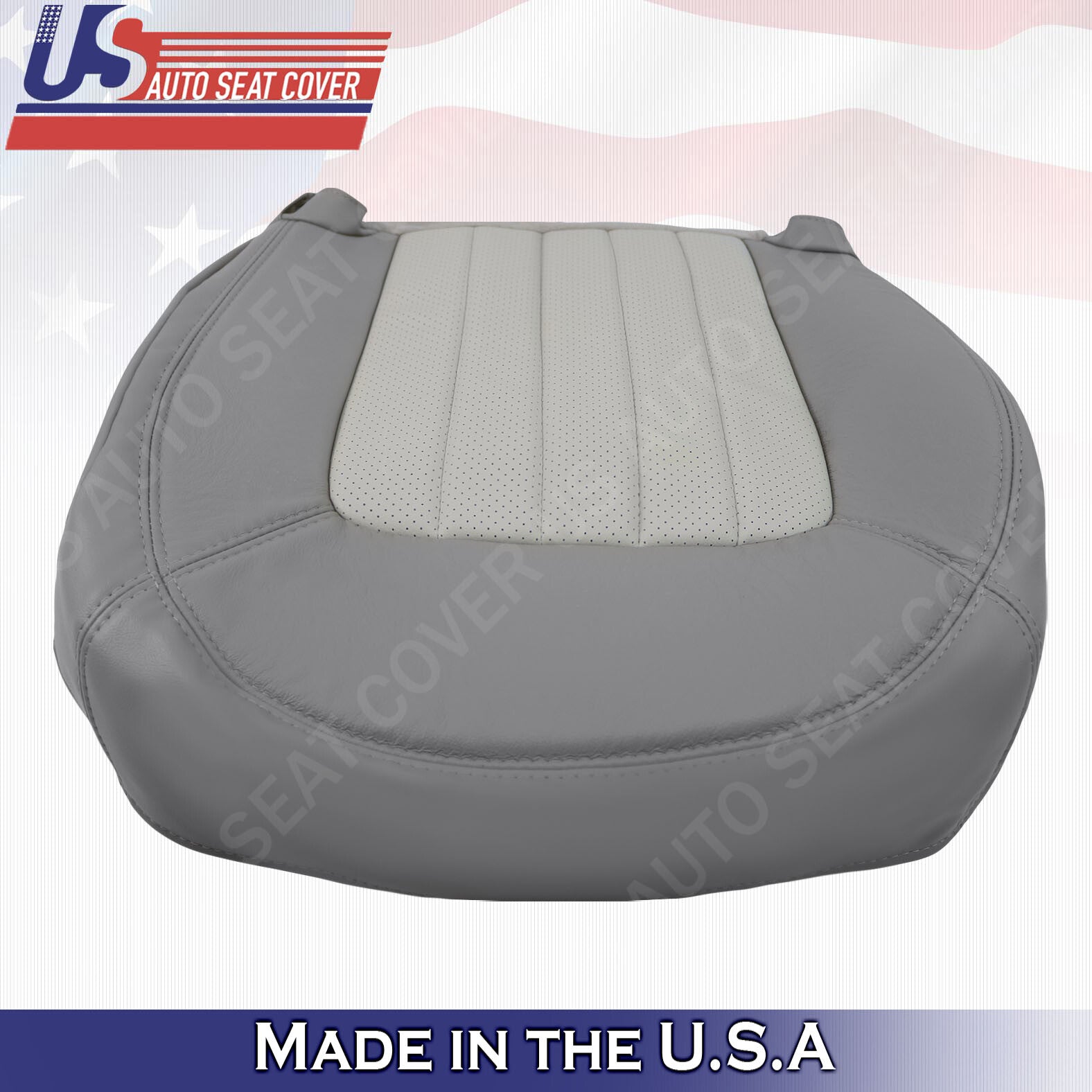 2002 2003 2004 2005 Mercury Mountaineer Driver Bottom Leather Seat Cover GRAY