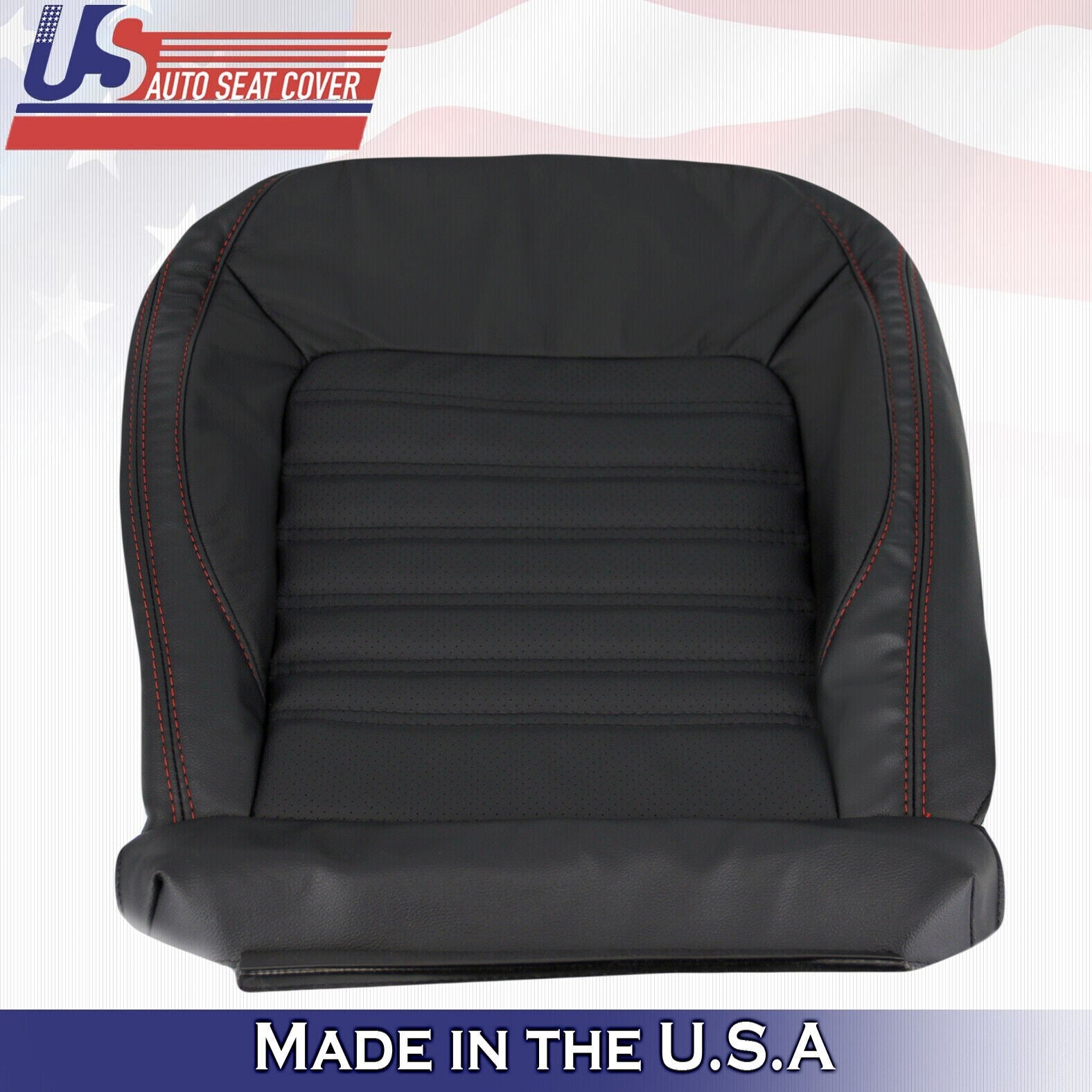 2011 to 2018 FITS VW Jetta GLI PASSENGER Bottom & Top Leather Seat Cover Black