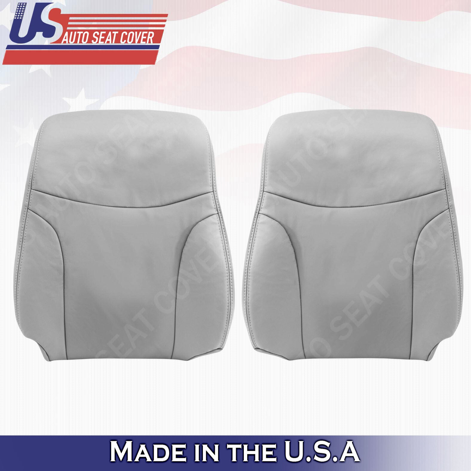 Fits 2002 to 2006 Lexus ES300 Driver & Passenger Tops Leather Seat Cover Gray