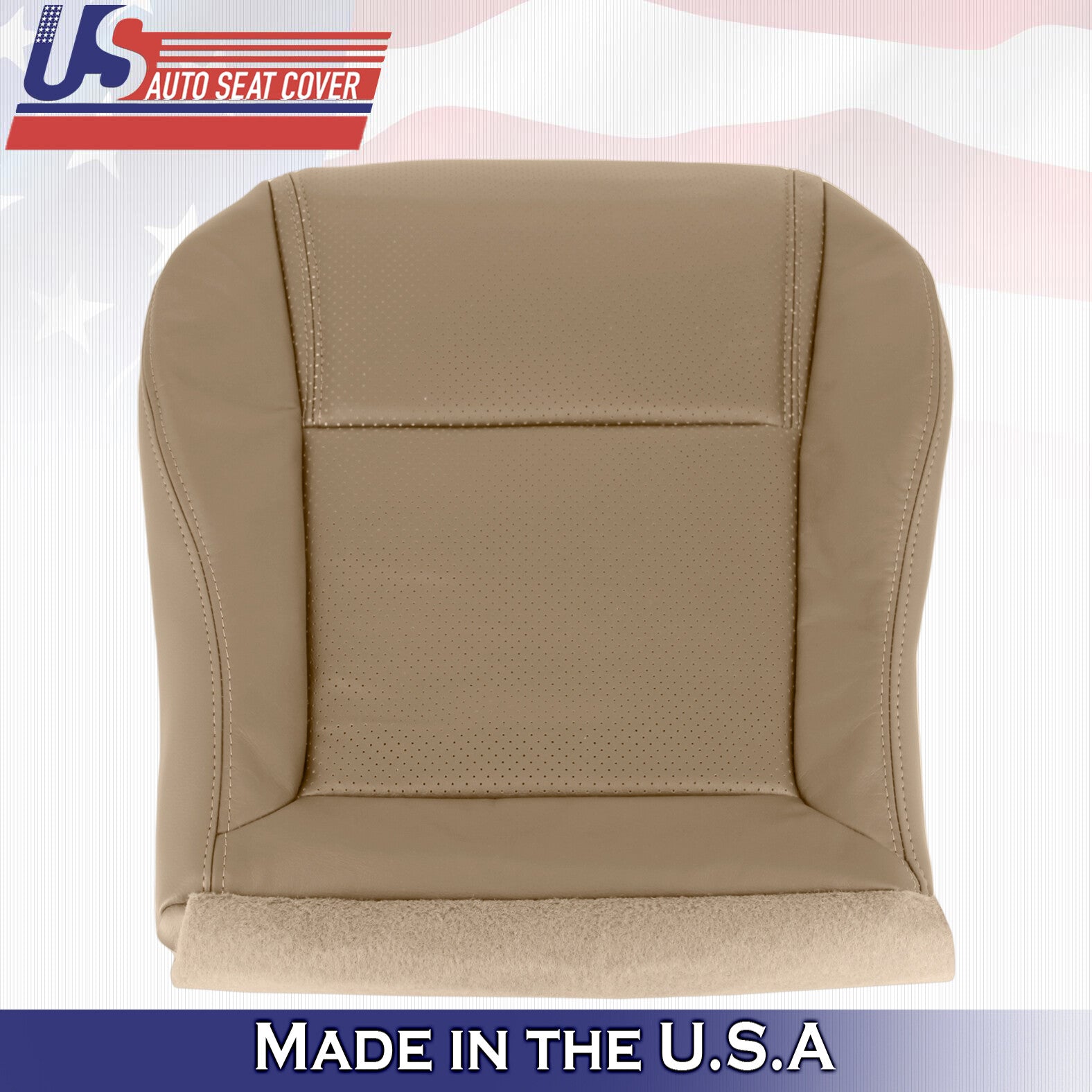 2005 For Honda Pilot Driver & Passenger 2x Bottom Perforated Leather Covers Tan