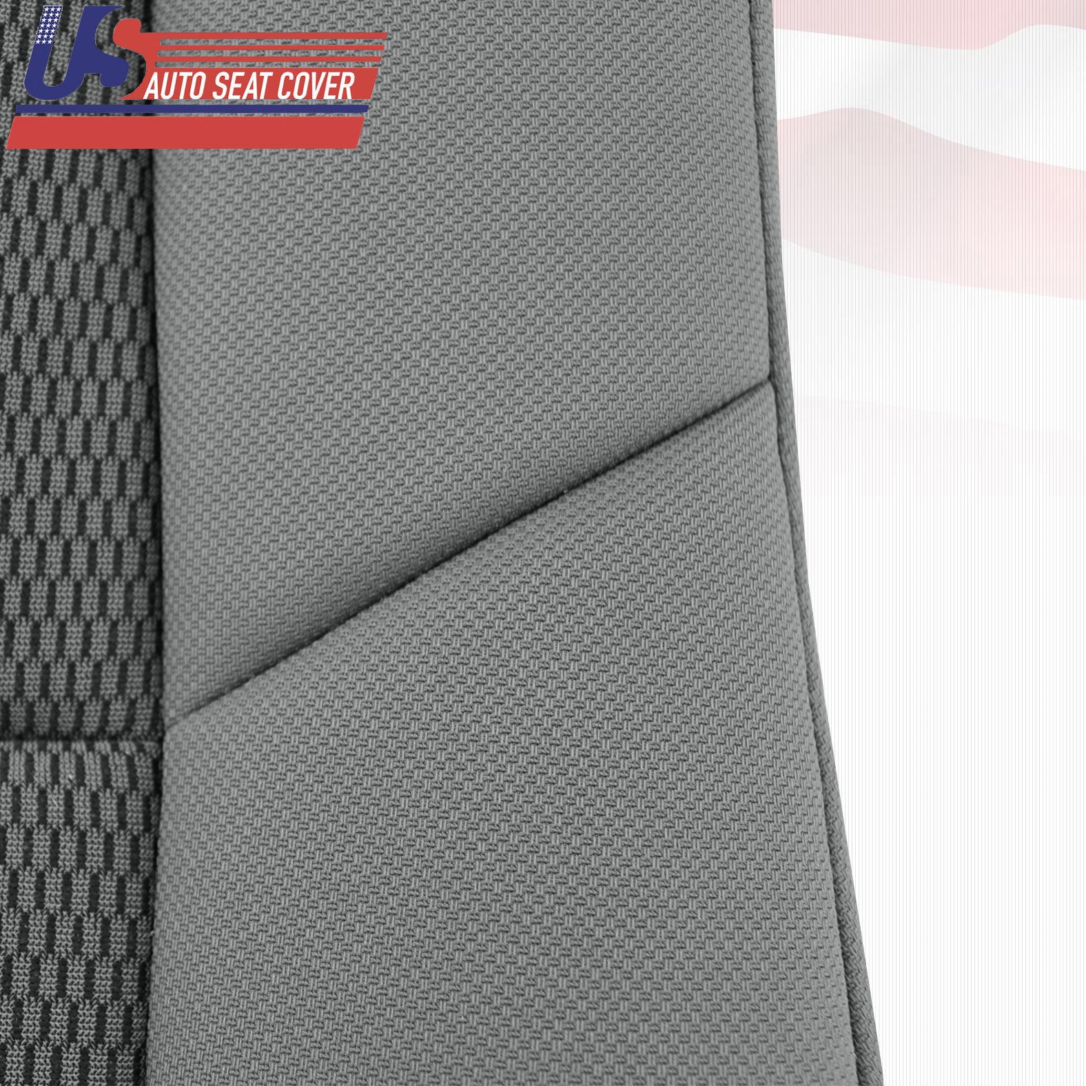 Fits 2003-2005 Ford F250 F350 Passenger Upper Cloth Seat Cover Med Flint Gray