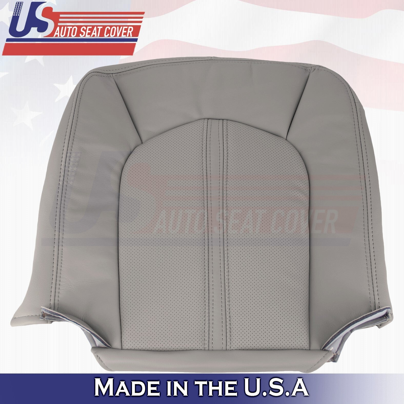 2008 to 2013 For Cadillac CTS Driver & Passenger Bottom Leather Seat Covers Gray
