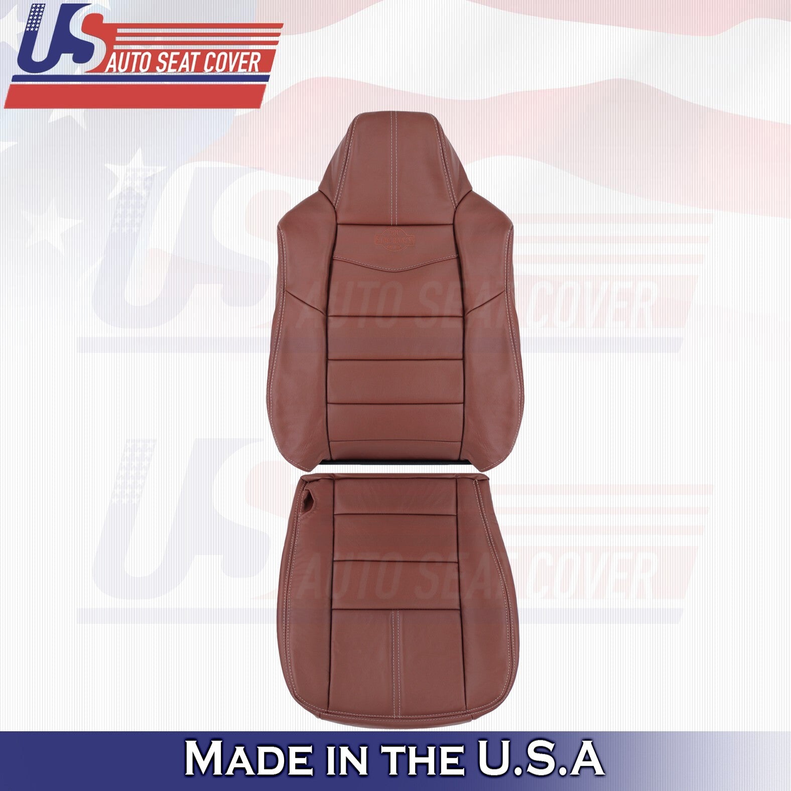 2008 to 2010 For Ford F250 F350 King Ranch Driver Top & Bottom Leather Covers