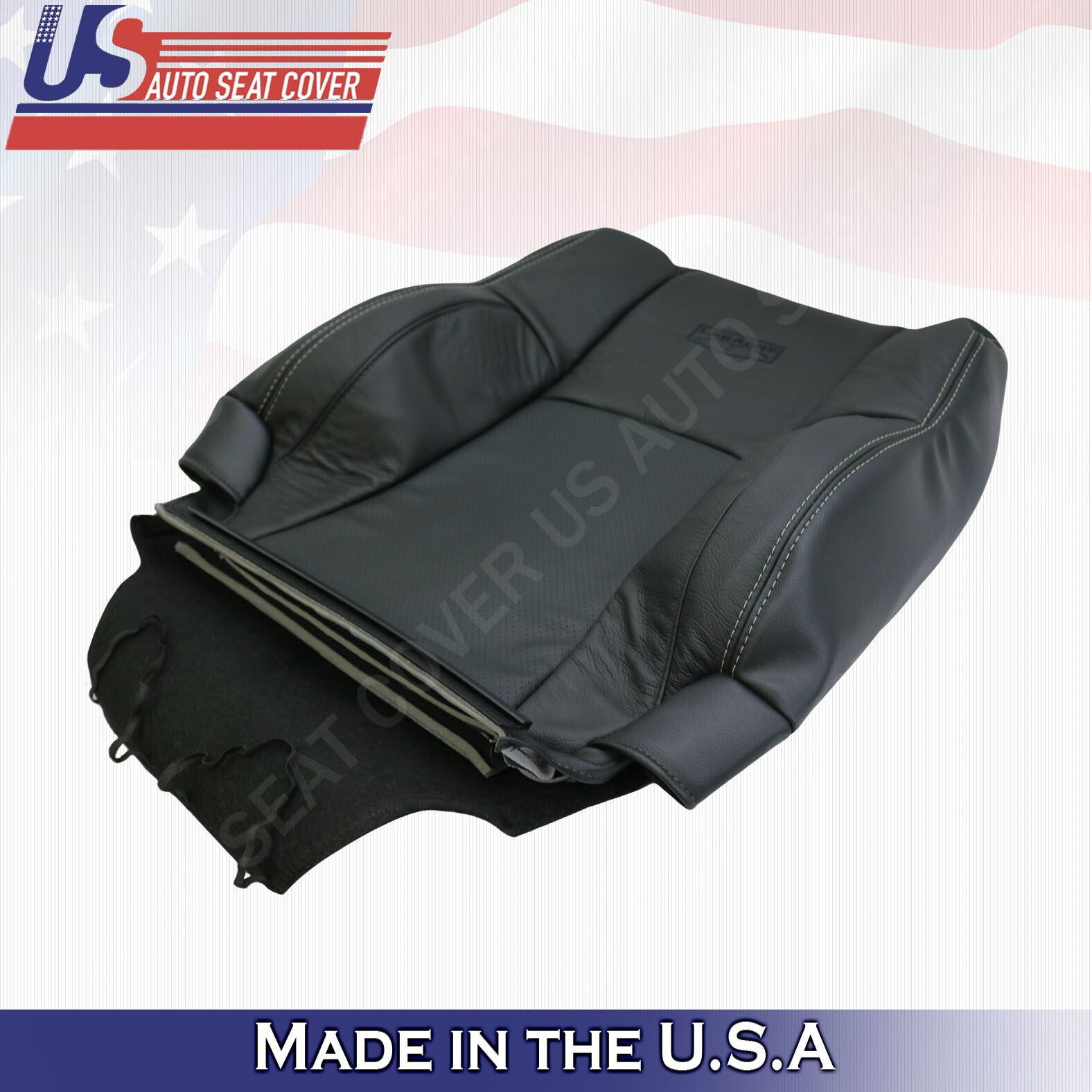 2009-2012 Fits Dodge Ram 1500 2500 Laramie Driver Top Perf Leather Cover BLACK