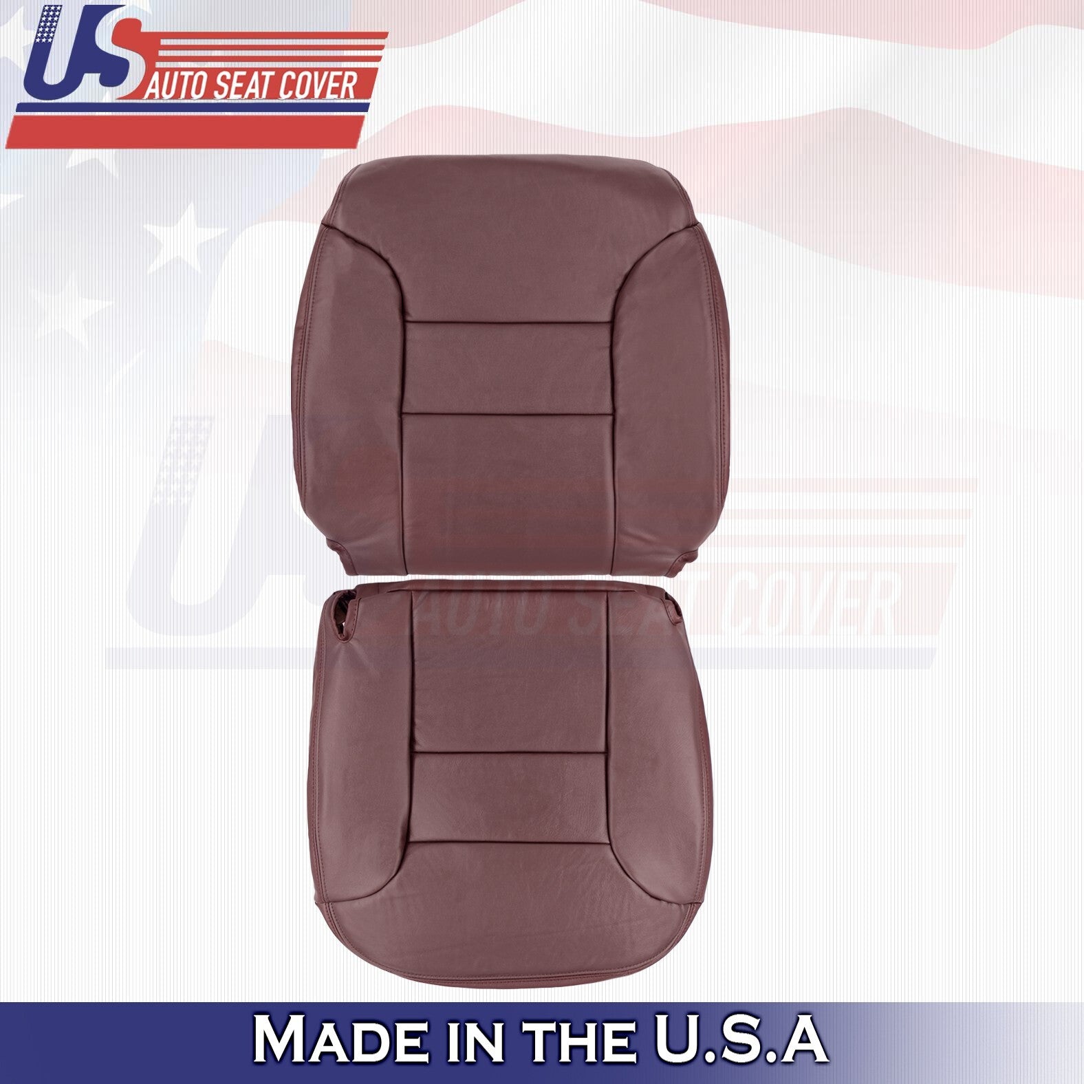 1999 2000 For Chevy Silverado 1500 2500 Passenger Top Bottom Leather Covers Red