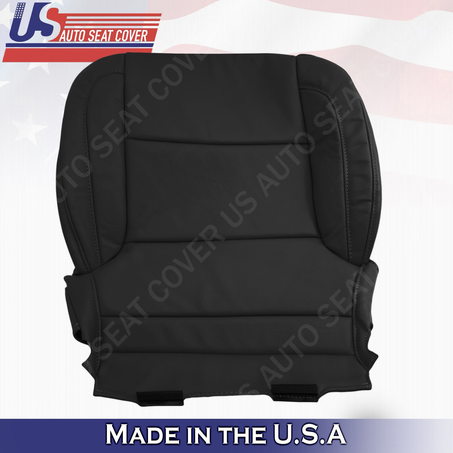 2015-2018 Chevy/GMC Tahoe, Suburban, PASSENGER BOTTOM Leather Seat Cover Black