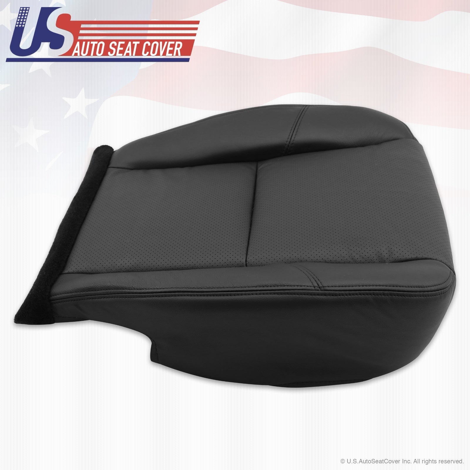 2011 Cadillac Escalade Driver Side Seat Bottom Leather Cover Black Perforaded