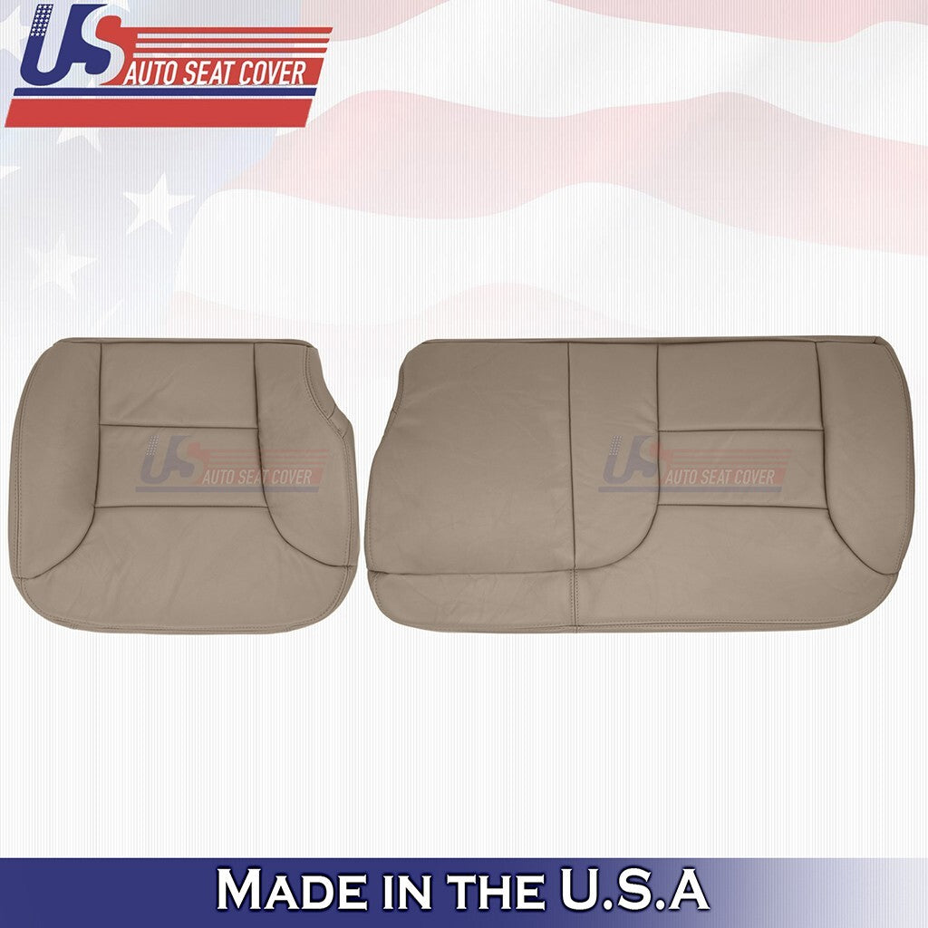 1995 to 1999 For GMC Suburban 2nd Row Driver&Passenger Bottoms Leather Cover Tan