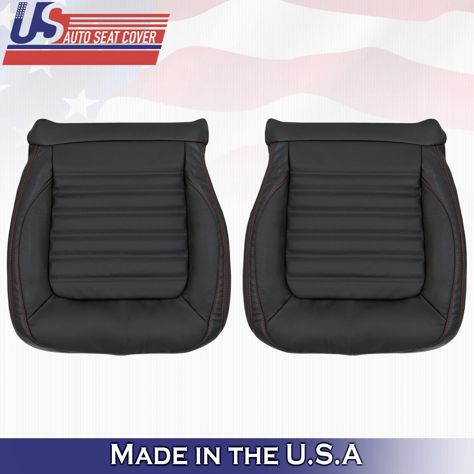Fits For 2011-2018 Volkswagen Jetta GLI Left-Right Bottom Leather Seat Cover Blk
