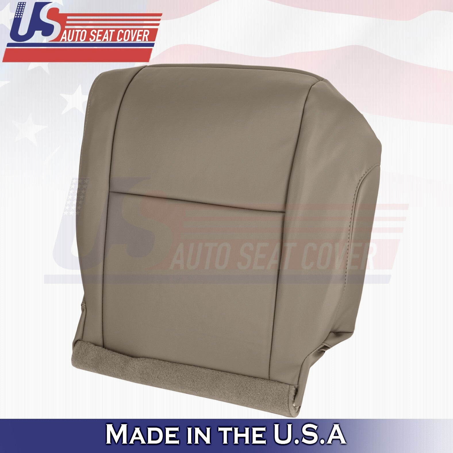 2007-2010 For Toyota Tundra Rear Passenger Bottom &Top Leather Seat Cover Tan