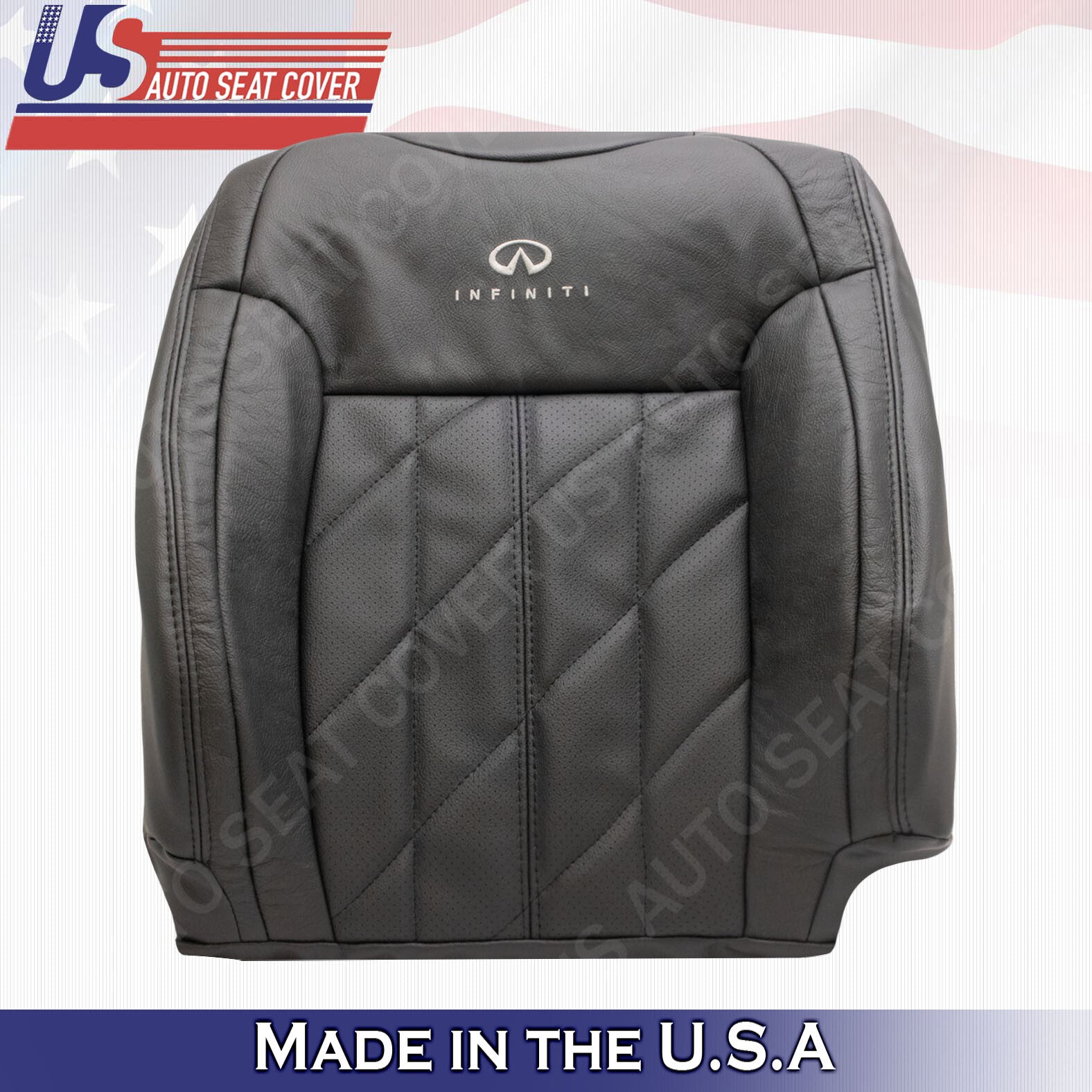 2014 2015 2016 2017 Infinity FX37 FX35 FX50 Driver Top Leather Seat Cover Black