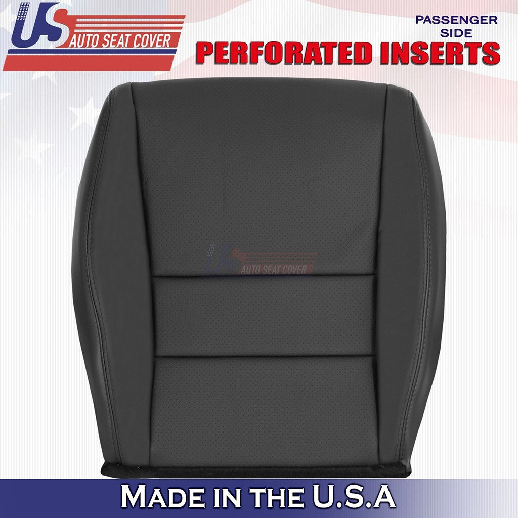 2004-2008 For Acura TSX Passenger Bottom & Top Perforated Leather Cover BLK