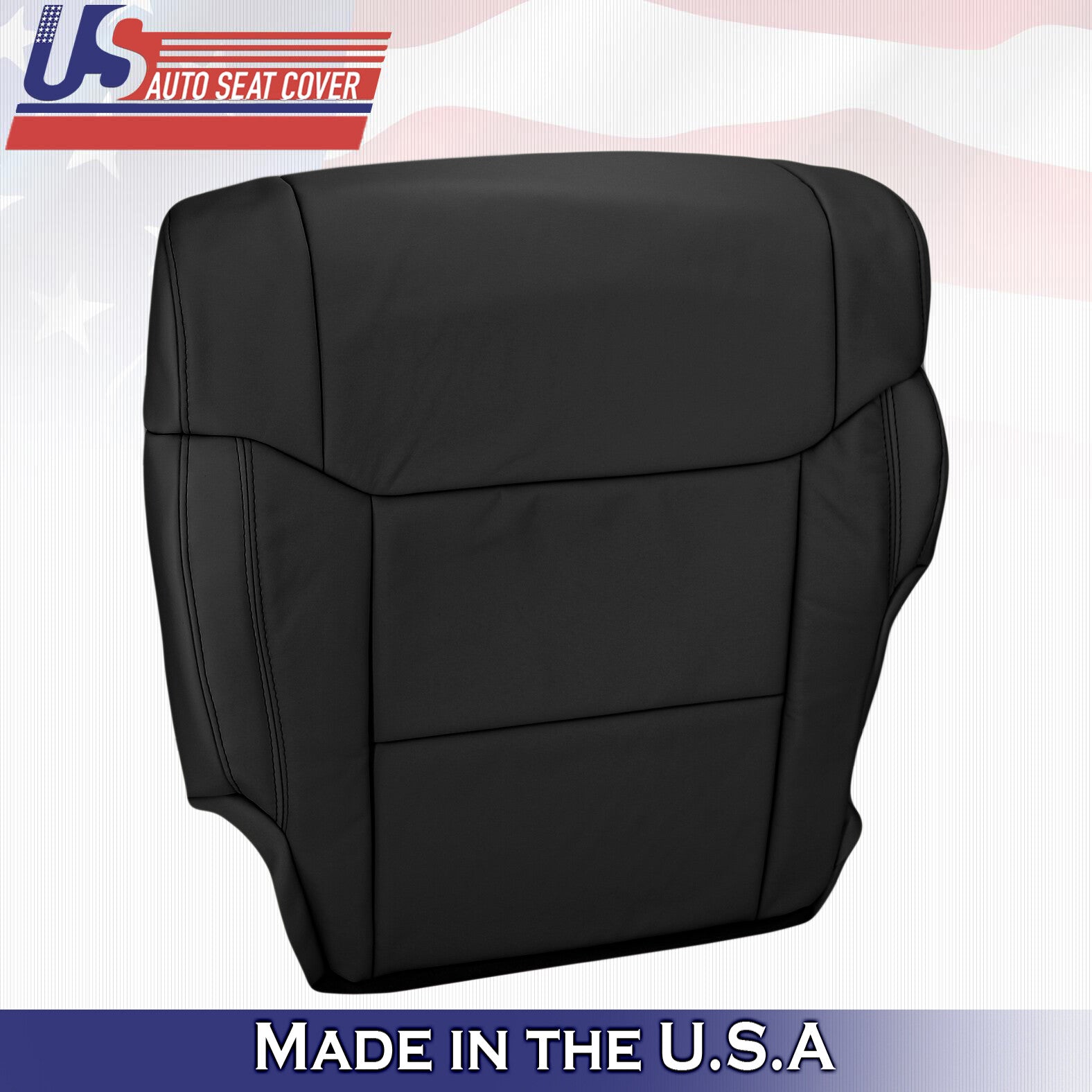 Fits 2014 to 2018 Toyota Tundra Front Left & Right Bottom Leather Covers Black