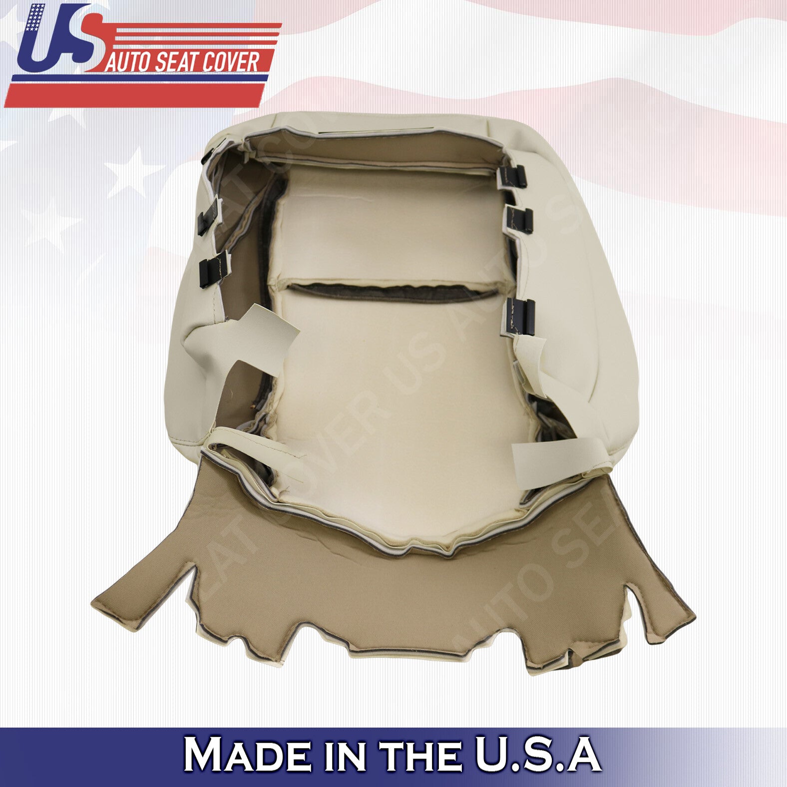 Fits 2010 - 2017 Lexus GX460 FRONT TOPS Perforated Leather Seat Cover Ecru Tan