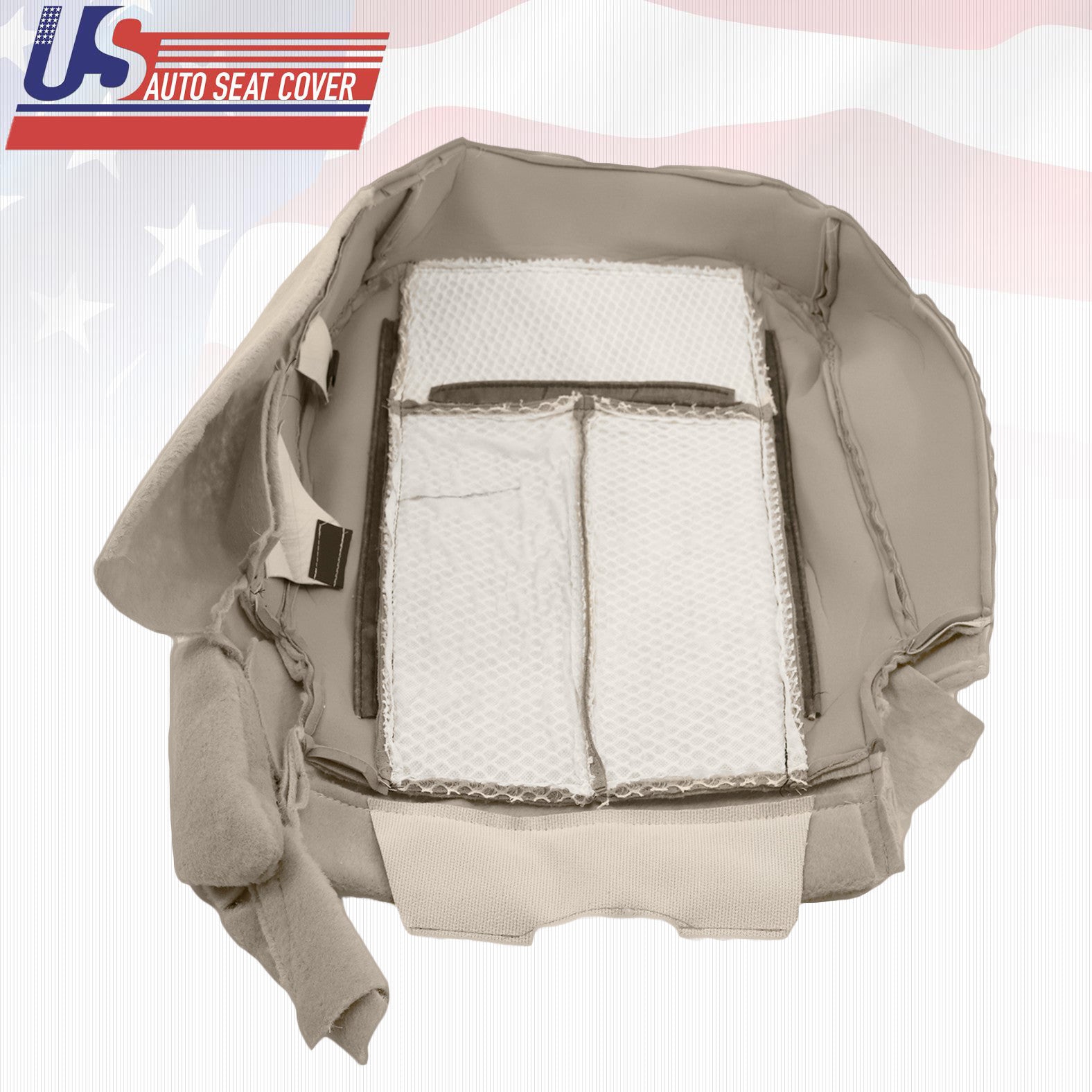 2011 2012 Ford Expedition XLT Driver Bottom Perforated Leather Seat Cover Gray