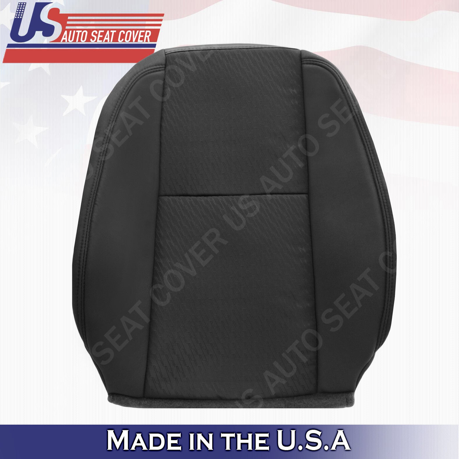 2009 to 2014 For Chevy Silverado Driver & Passenger Tops Cloth Seat Cover Black