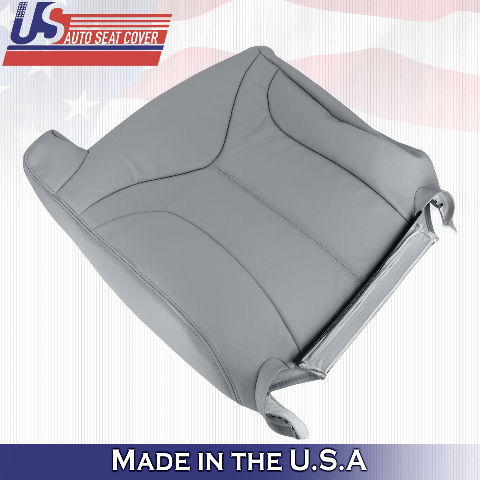 1999 2000 For GMC Yukon XL SLT SLE Front Passenger Top Leather Seat Cover Gray
