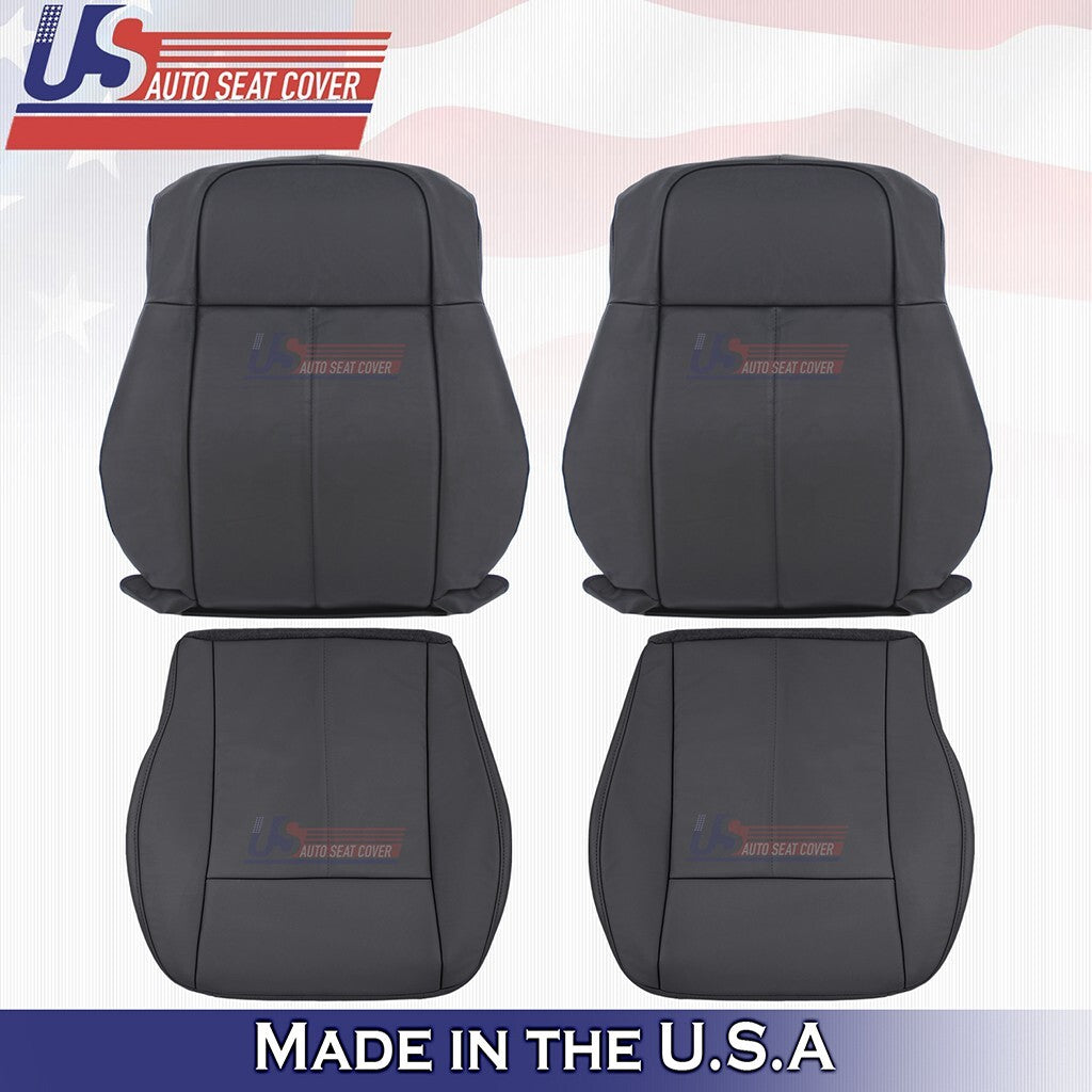 2008 2009 2010 Fits Chrysler 300C Limited Front Tops Bottoms Leather Cover Black