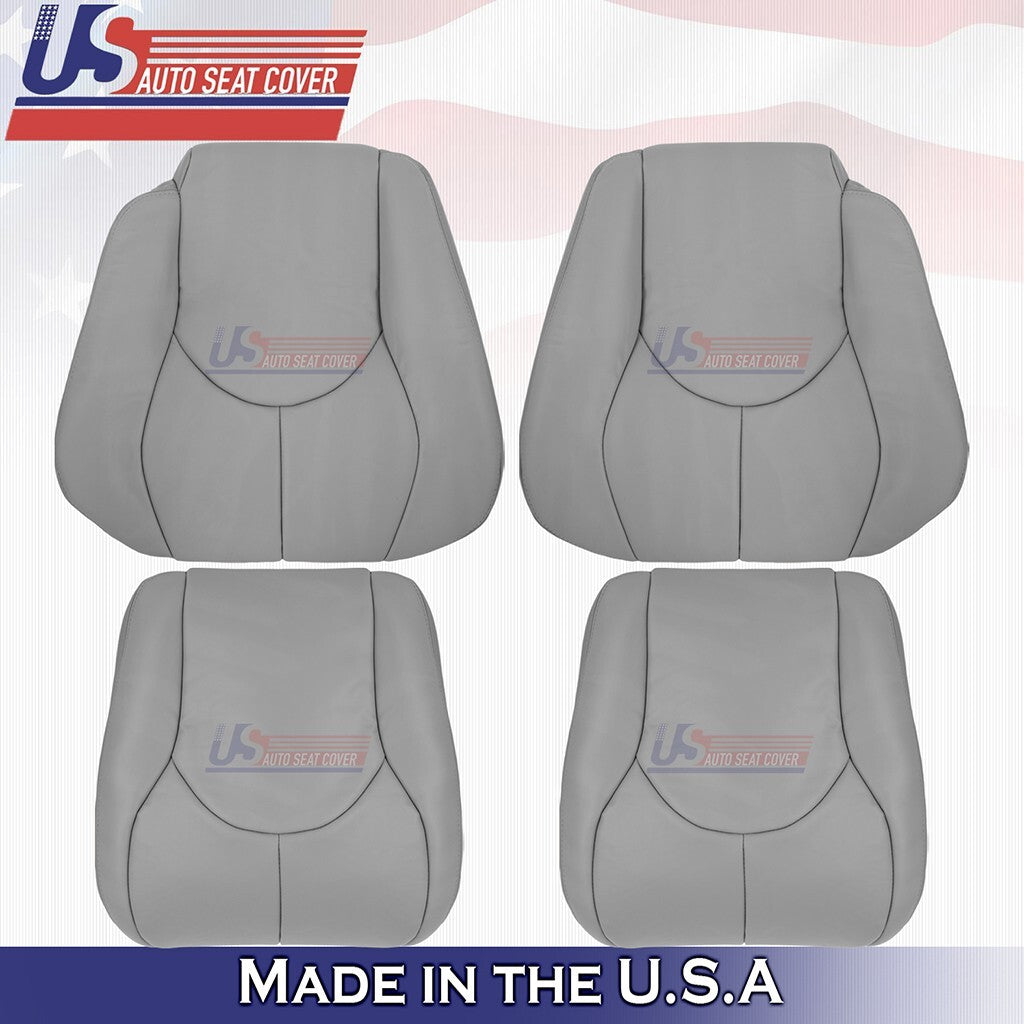 1996 to 2002 For Mercedes Benz SL600 Front Set Tops &Bottoms Leather Cover Gray