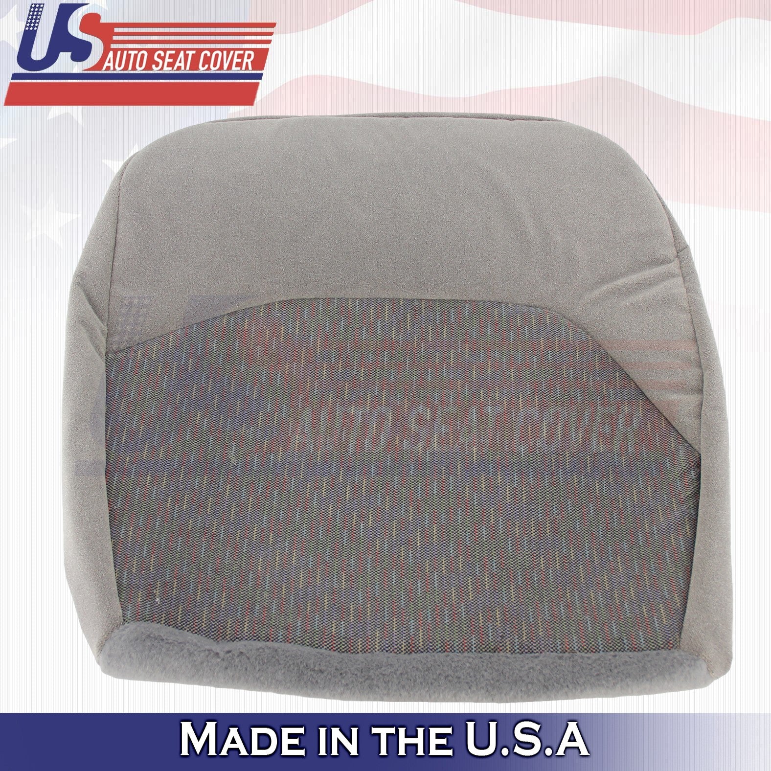 1996 1997 For Ford F150 F250 F350 XLT Driver Top & Bottom Cloth Seat Covers Gray