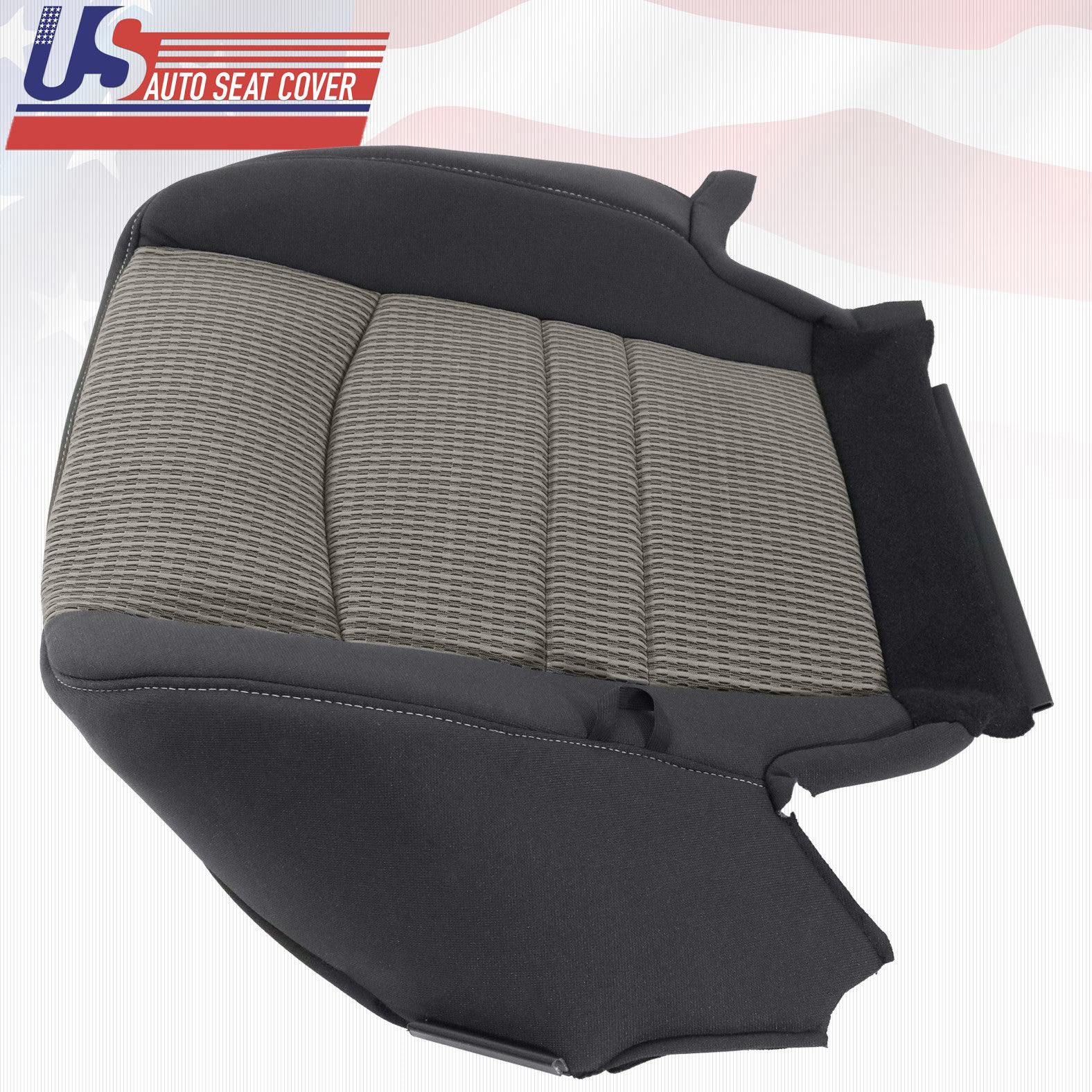 2011 2012 For Dodge Ram 5500 SLT Passenger Bottom CLOTH Seat Cover Black/Gray
