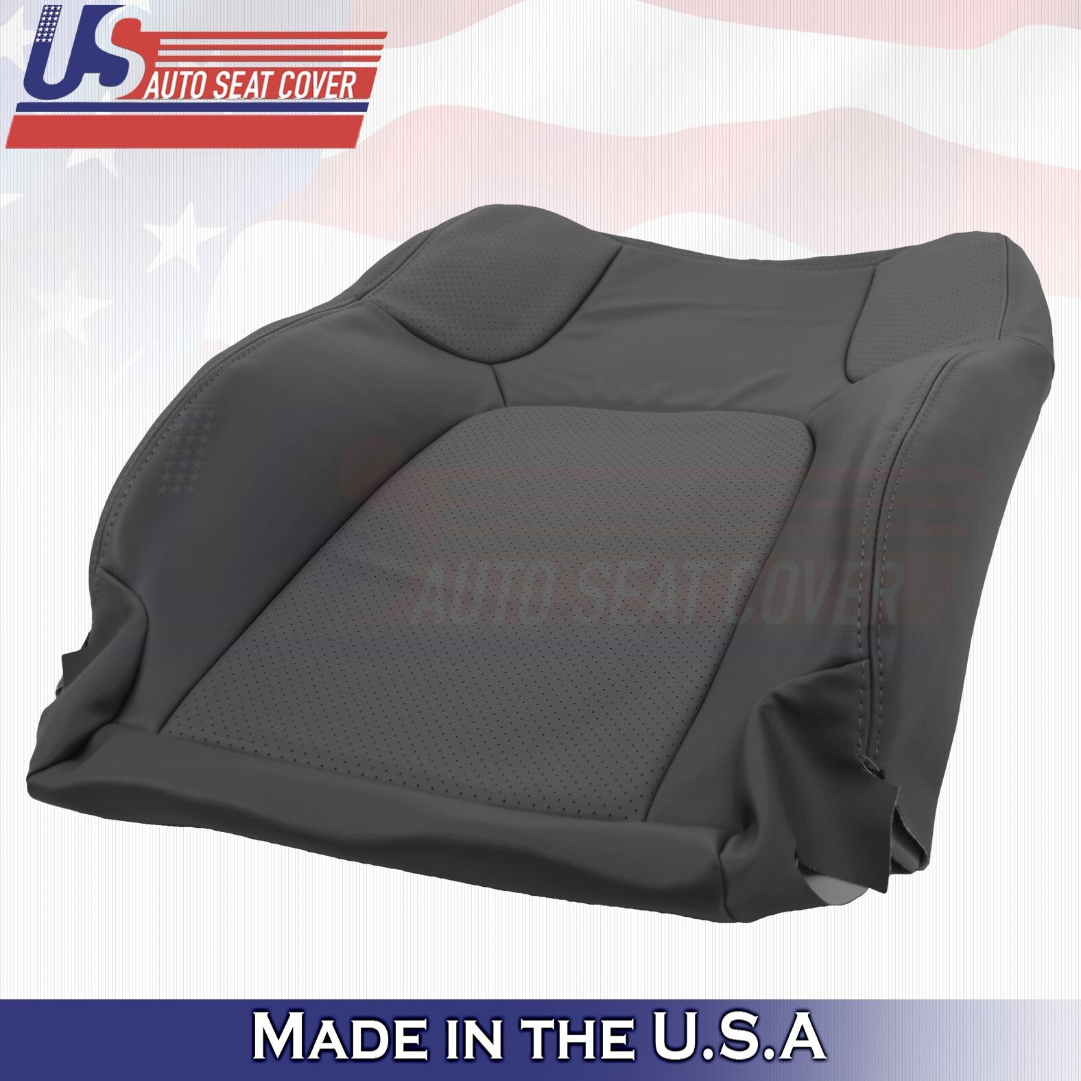2005 to 2021 For Nissan Frontier Driver & Passenger Top Leather Seat Covers BLK