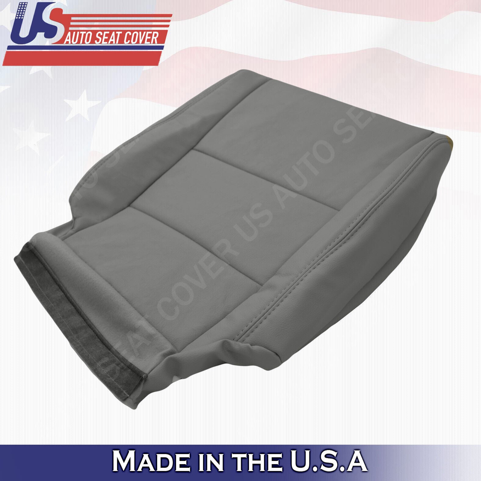 2008 to 2012 For Honda Accord Sedan 2x Top & 2x Bottom Leather Seat Covers Gray