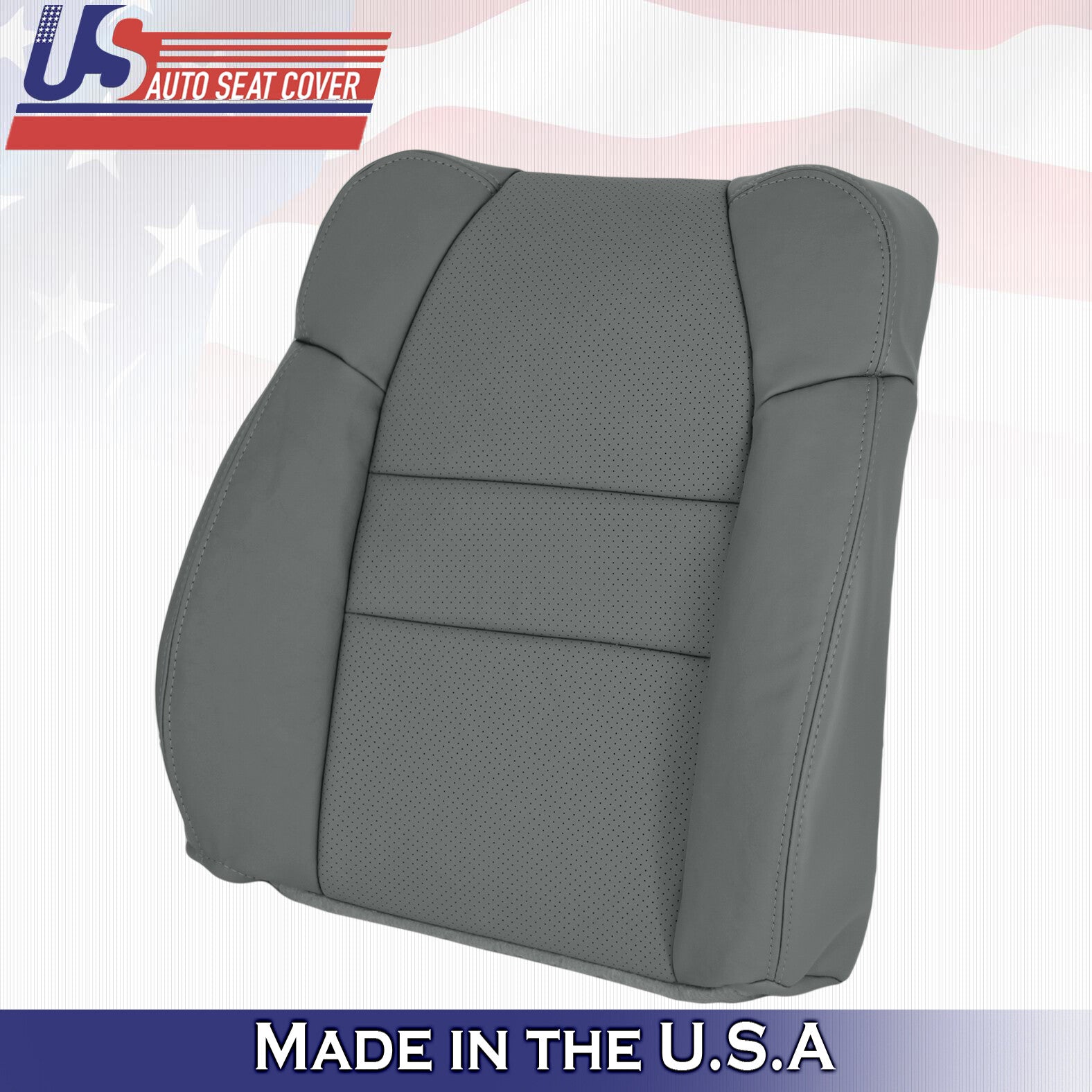 2001 2002 2003 For Acura MDX Driver & Passenger 2x Top Leather Seat Covers Gray