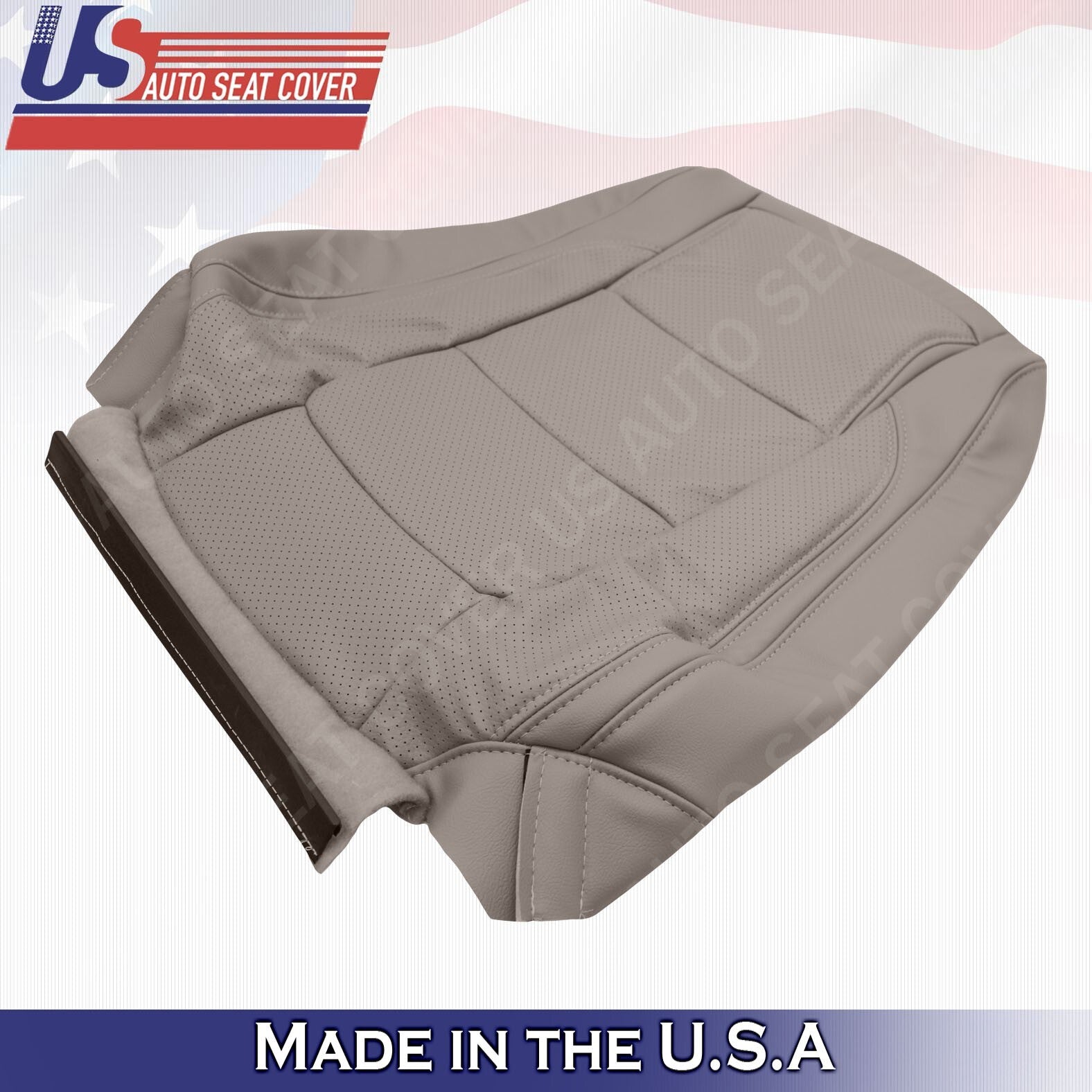 2011 -2015 FITS Ford Explorer Driver Top Leather Seat Cover Stone Gray