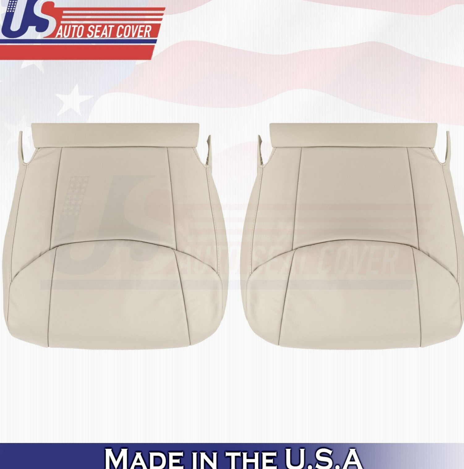 2011 2012 For Toyota Avalon Driver & Passenger Bottom Leather Seat Covers Tan