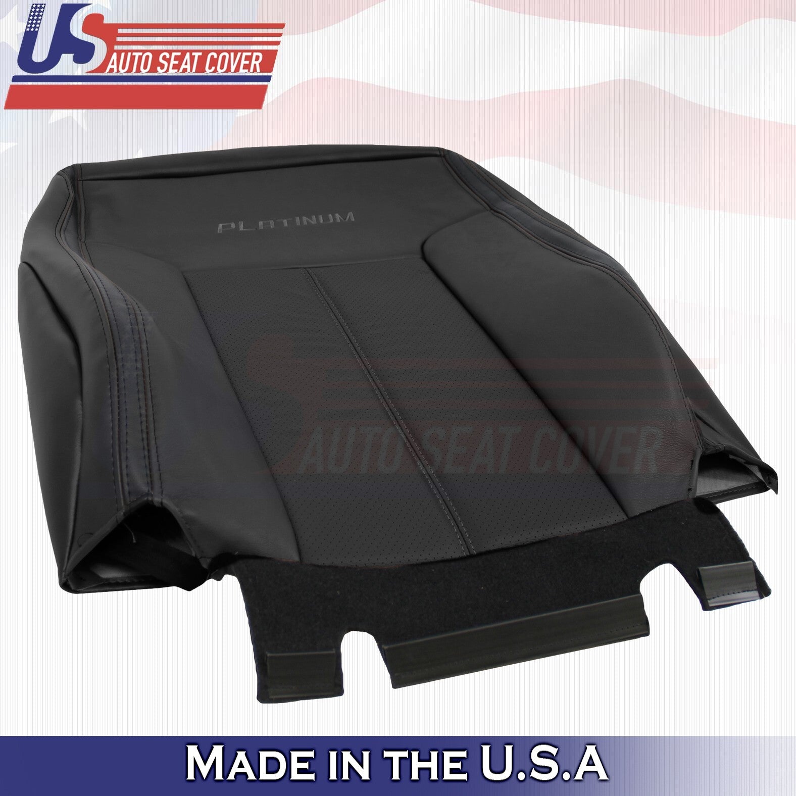 2013 to 2016 For Ford F250 F350 Platinum Passenger Top Bottom Leather Covers BLK