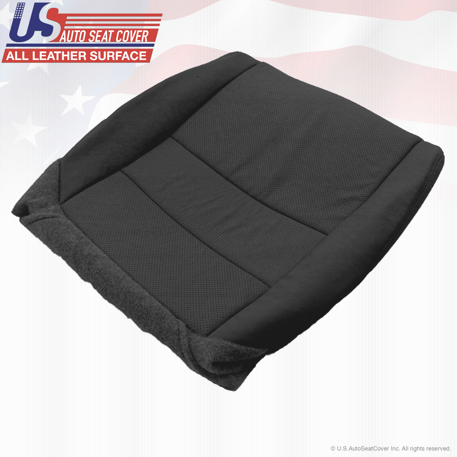 For 2007 Acura TL Front Driver Bottom Replacement Cover Perforated Leather Black