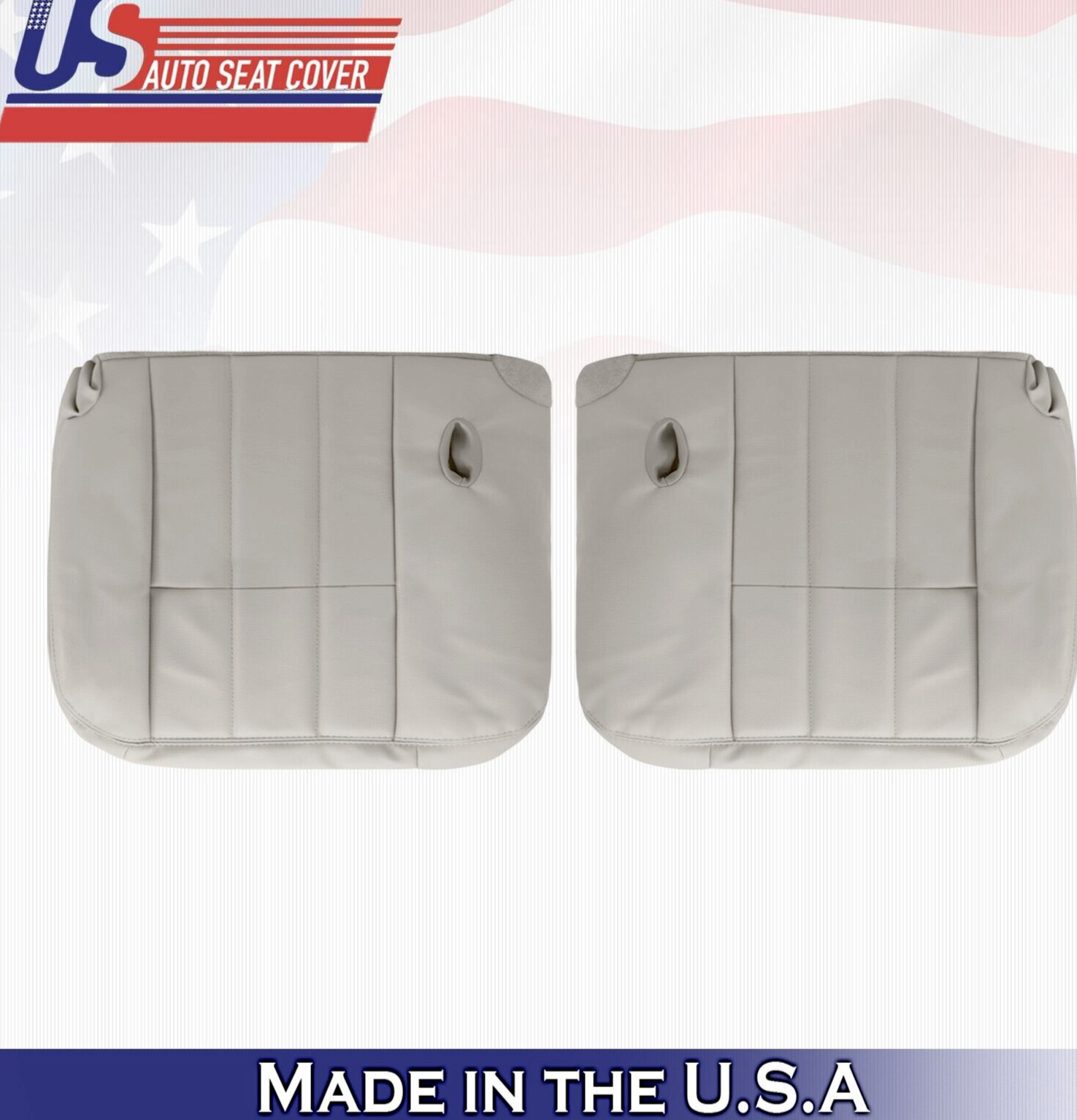 2011 For Mercury Grand Marquis Driver Passenger Bottom Leather Seat Covers Gray