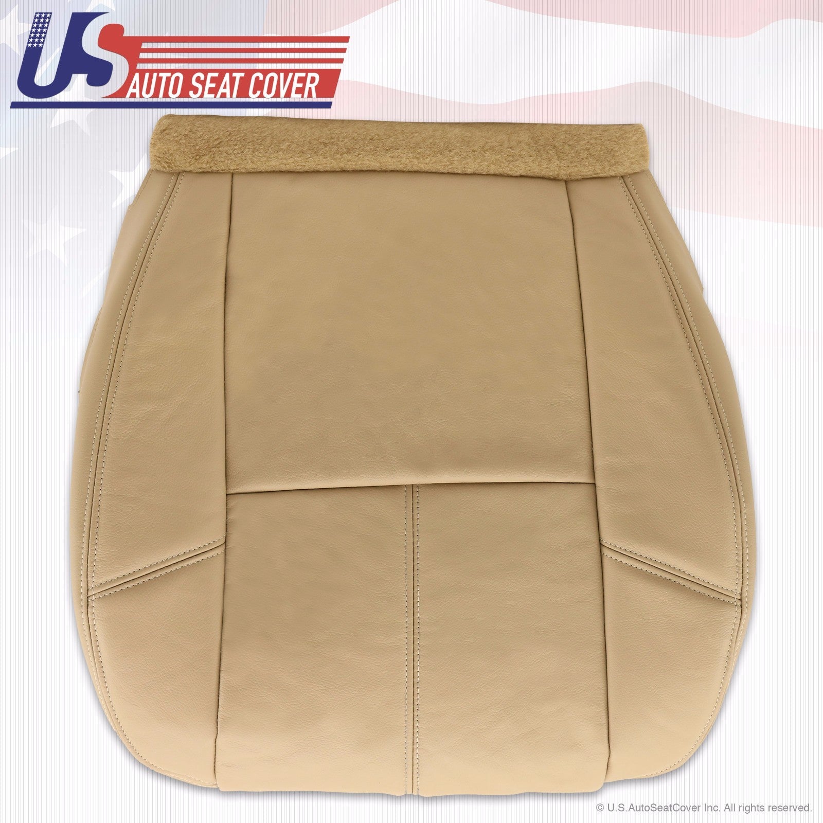 2010 2011 2012 Chevy Silverado Passenger Bottom-Lean Back Leather Seat Cover Tan