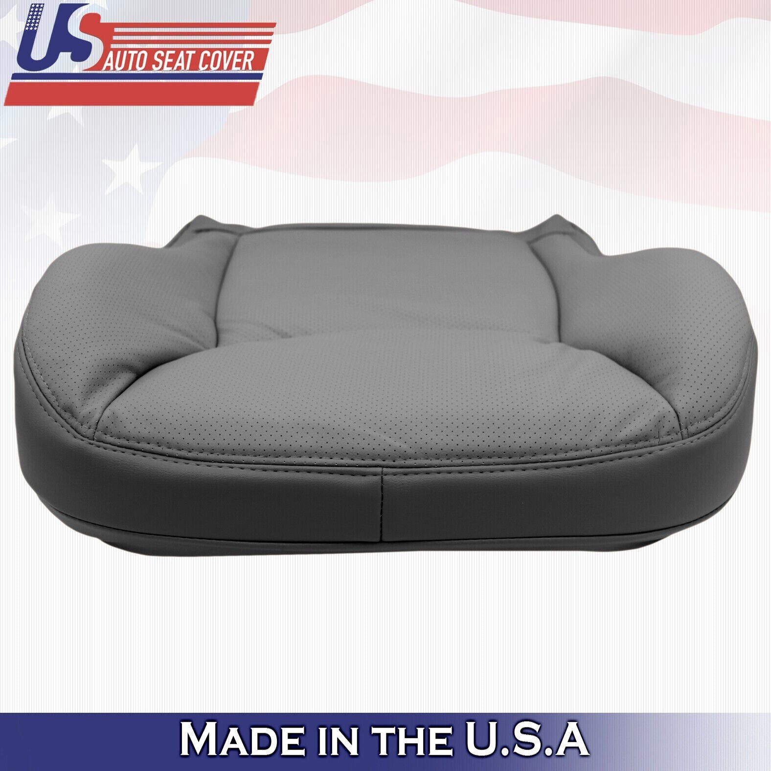 2000 to 2006 Fits Mercedes Benz S430 Driver Bottom & Top Leather Seat Cover Gray