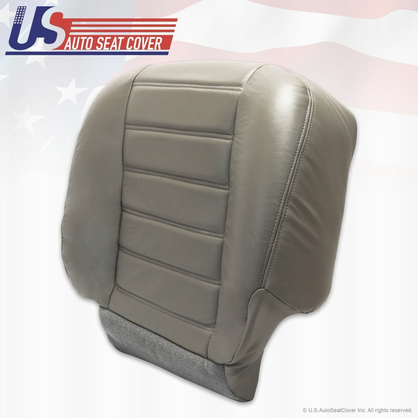 2003 To 07 Hummer H2 Driver Side Bottom OEM Synthetic Leather Seat Cover Gray